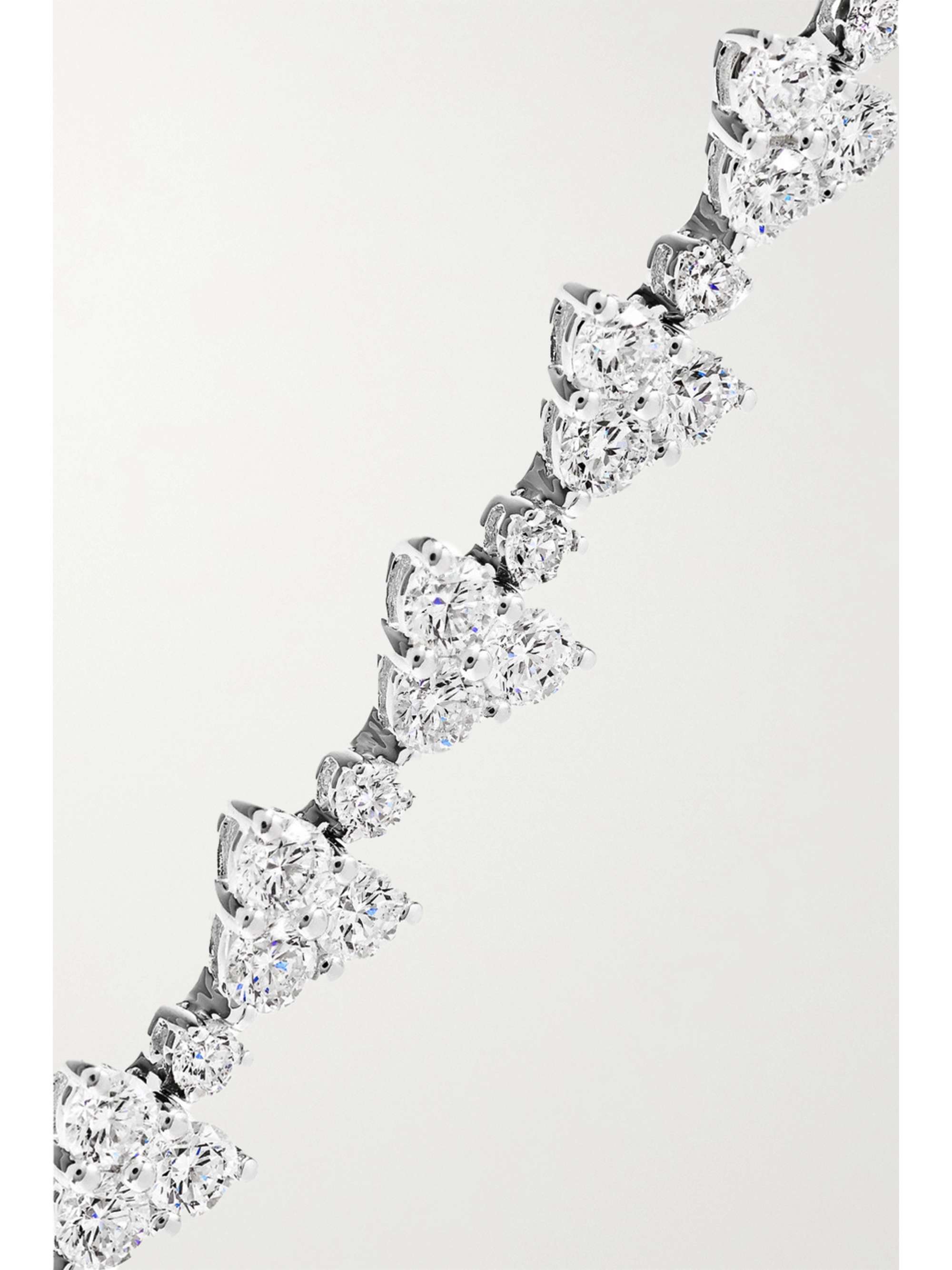 ANITA KO Triangle Eternity 18-karat white gold diamond bracelet