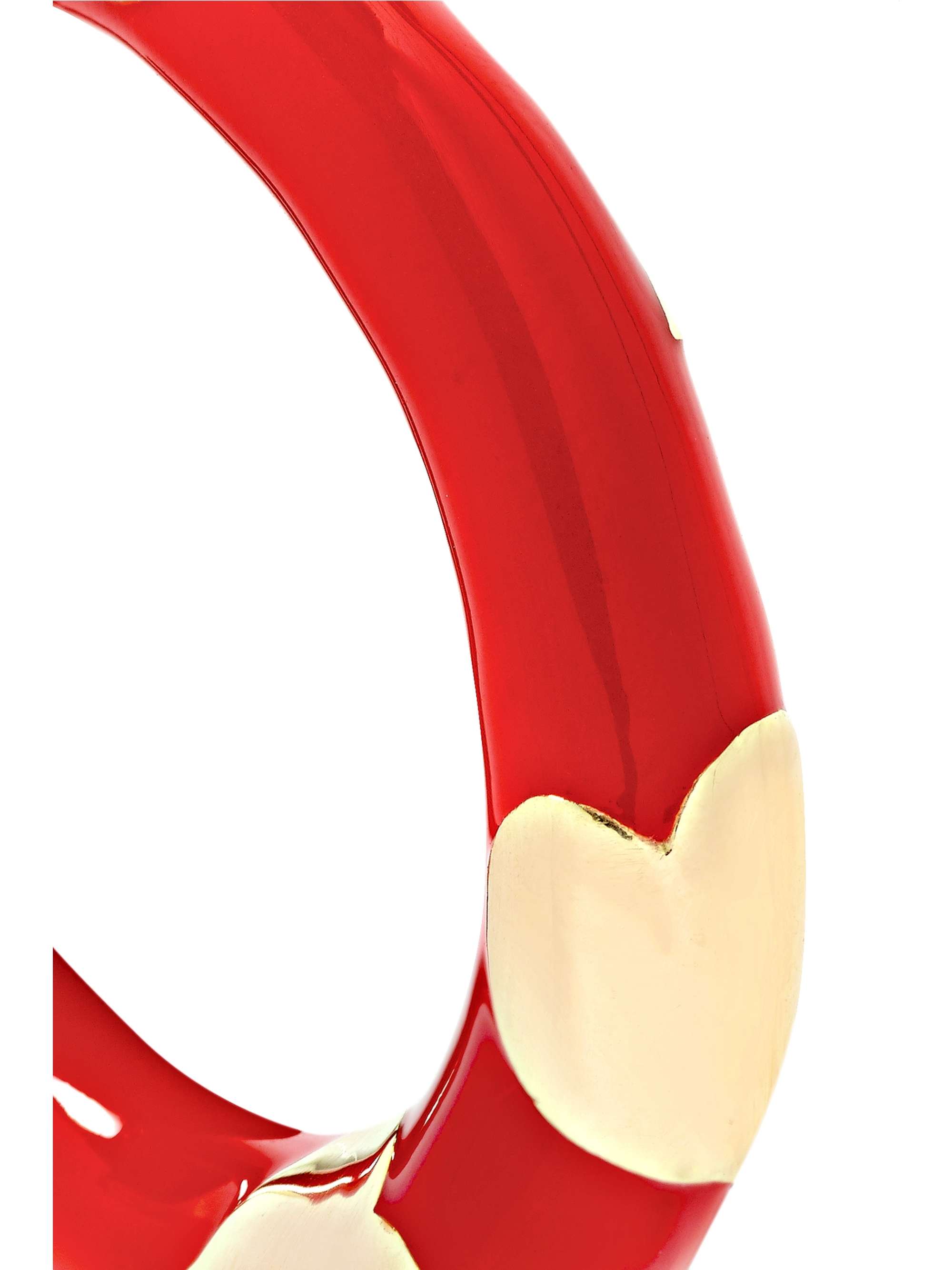 ALISON LOU Amour 14-karat gold and enamel hoop earrings