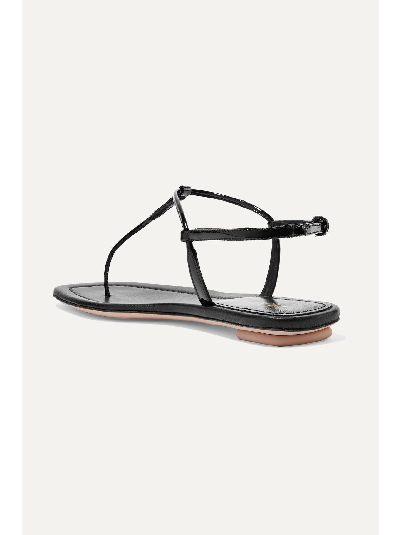 Black Patent-leather sandals | PRADA | NET-A-PORTER