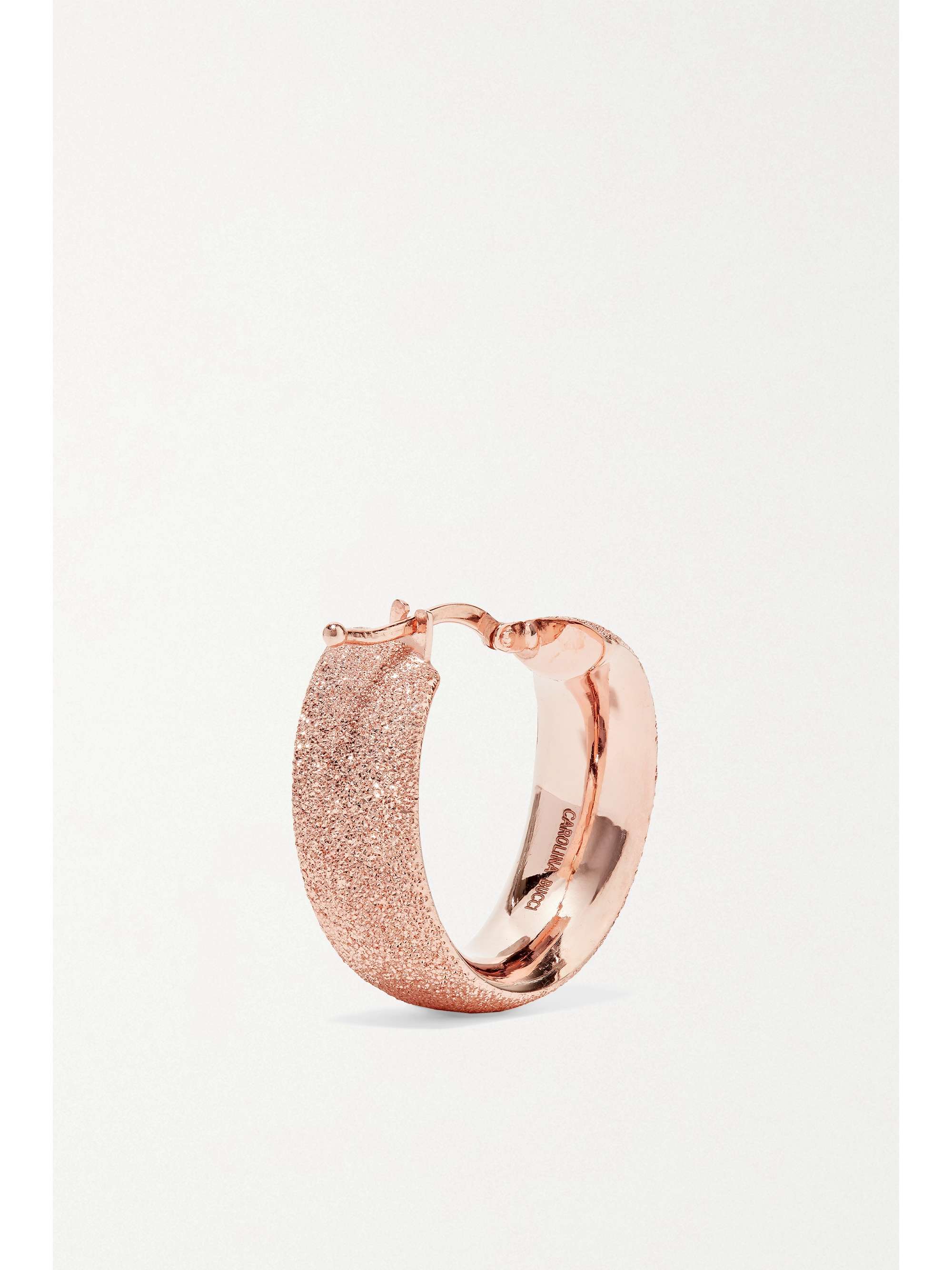 CAROLINA BUCCI Florentine 18-karat rose gold hoop earrings