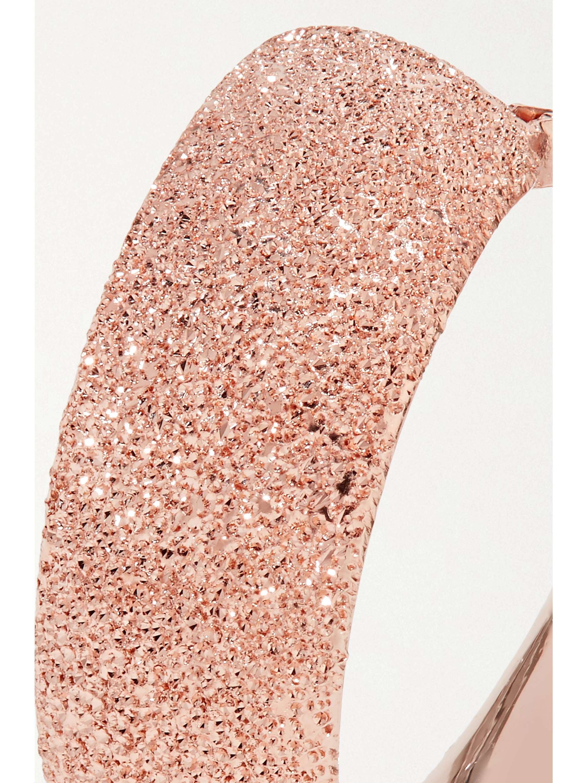 CAROLINA BUCCI Florentine 18-karat rose gold hoop earrings