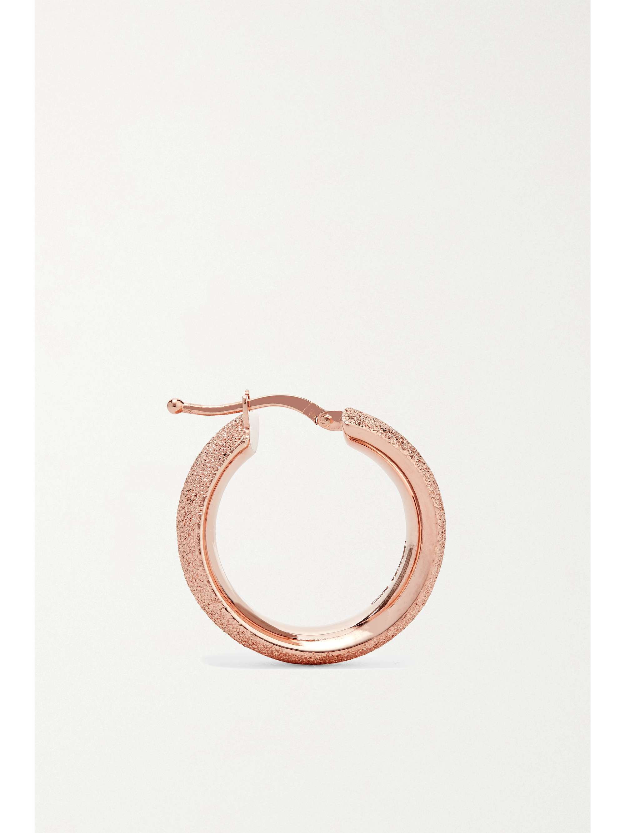 CAROLINA BUCCI Florentine 18-karat rose gold hoop earrings