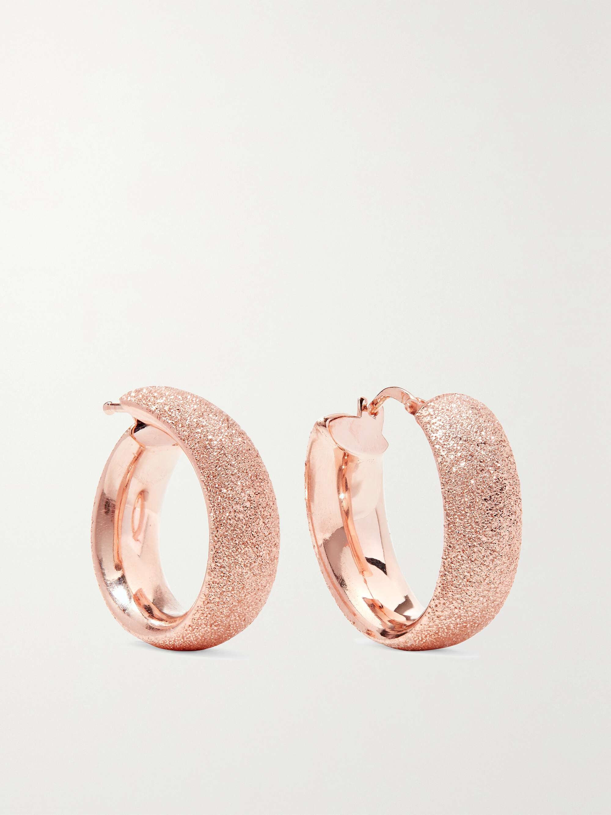 S10 rose gold loop. Серьги кольца розовое золото.
