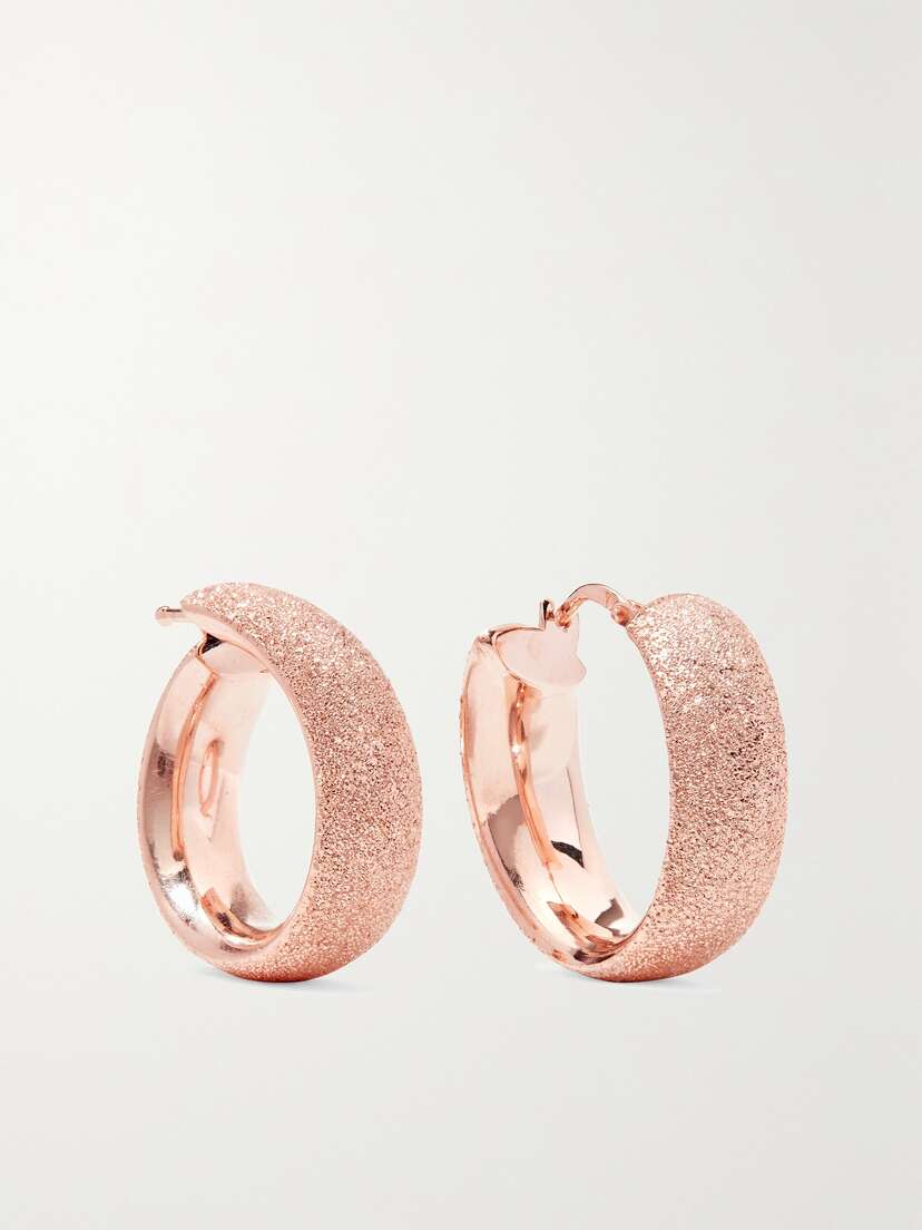 Carolina Bucci Florentine 18-karat Rose Gold Hoop Earrings