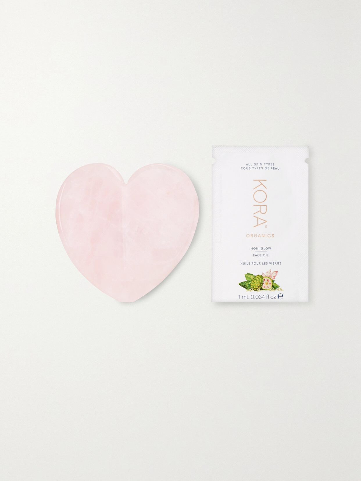 KORA ORGANICS ROSE QUARTZ HEART FACIAL SCULPTOR - ONE SIZE