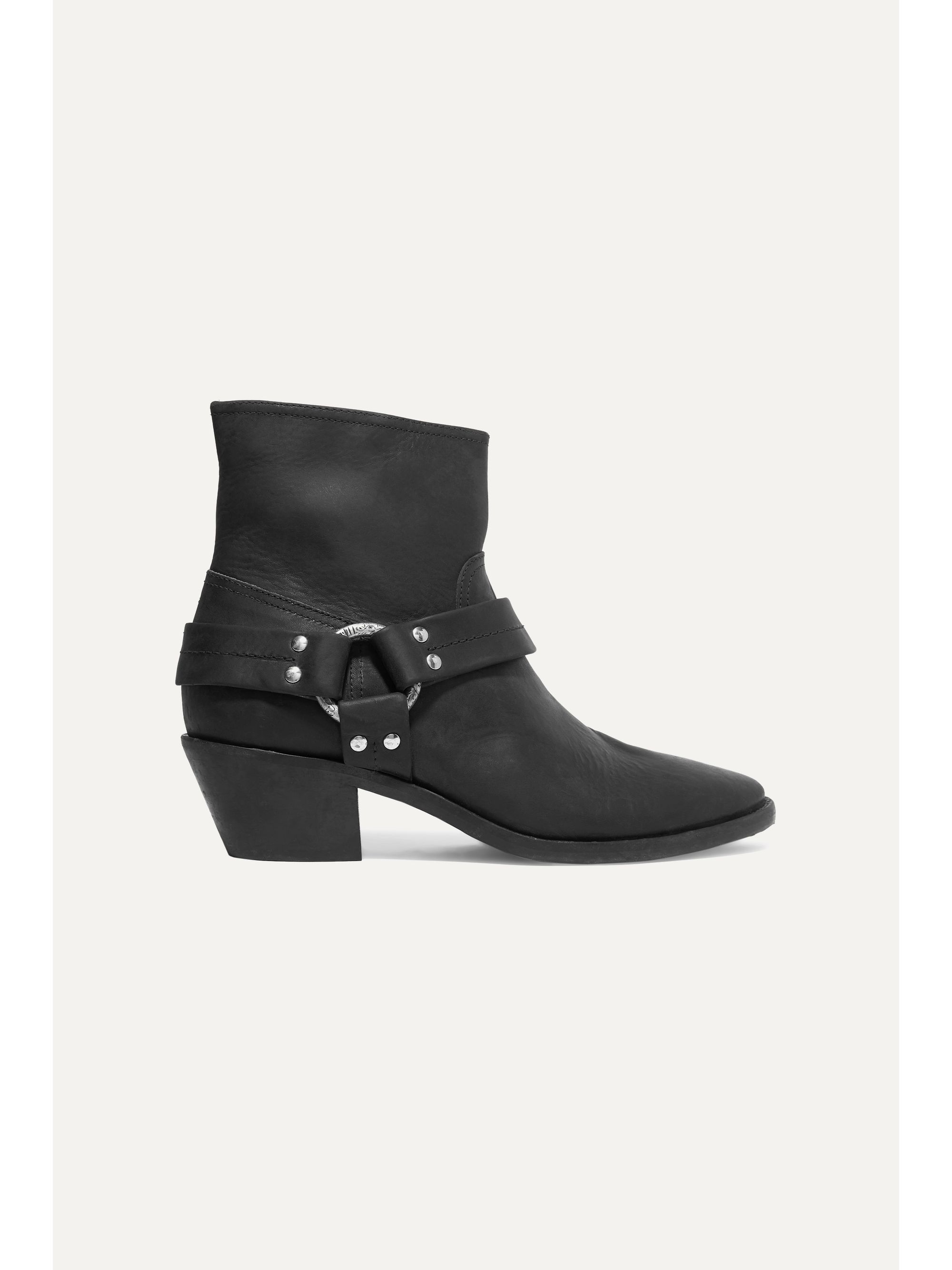 Distressed leather ankle boots Clearance
