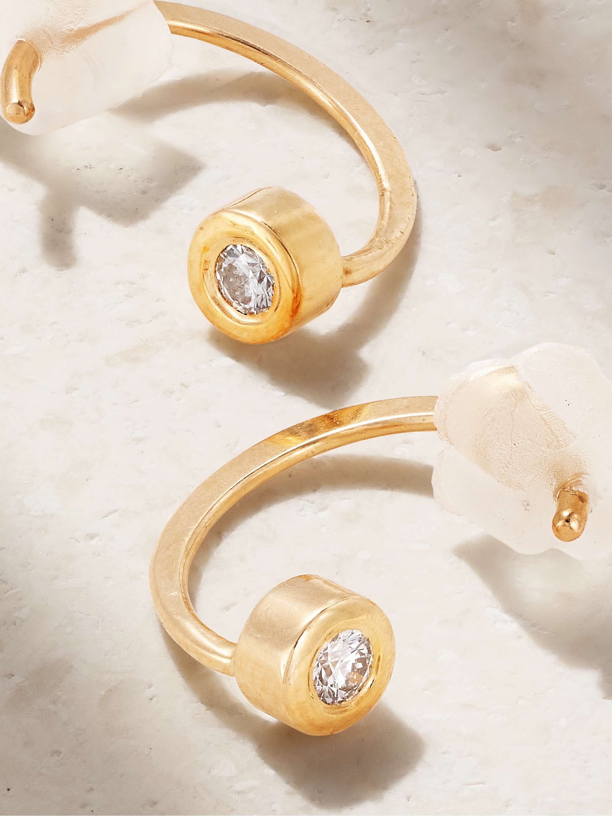 MELISSA JOY MANNING 14-karat gold diamond earrings