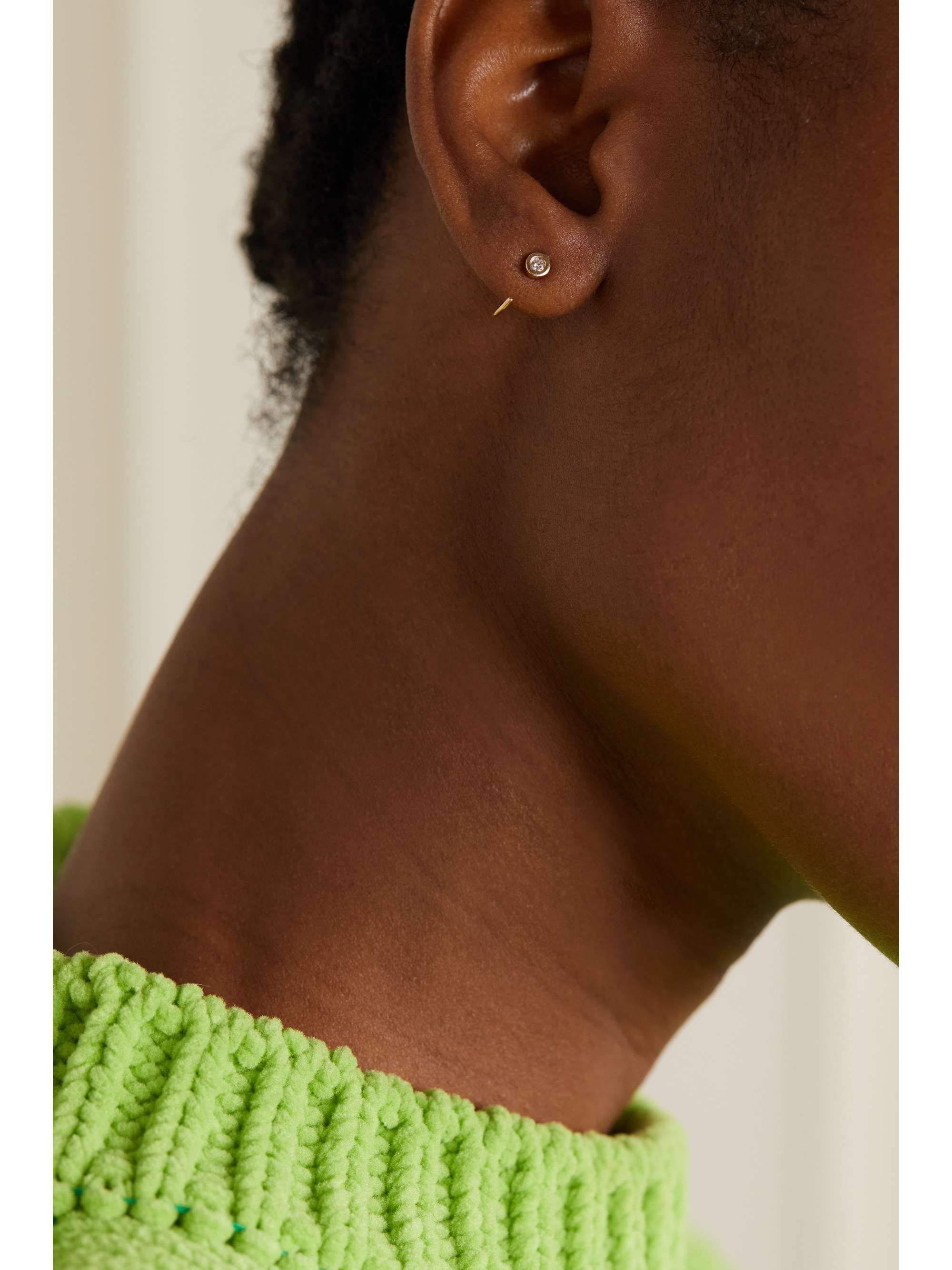 MELISSA JOY MANNING 14-karat gold diamond earrings