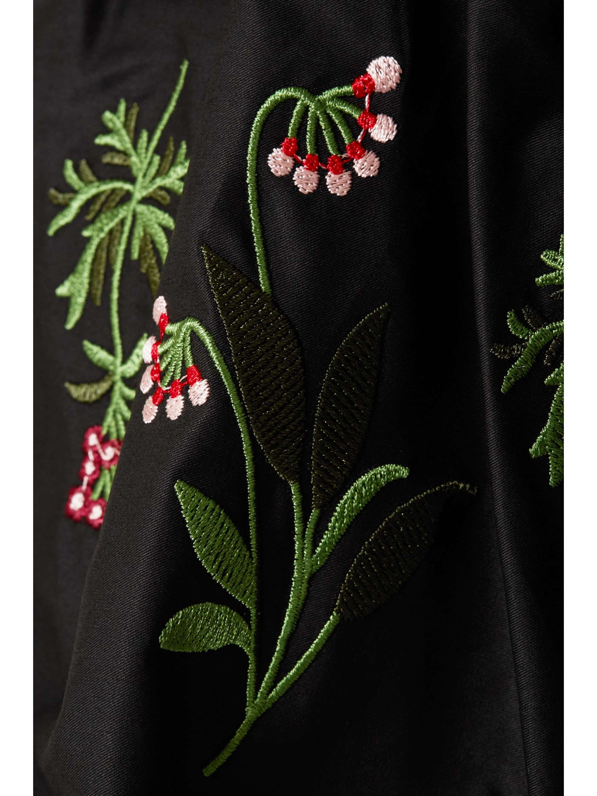 CAROLINE CONSTAS Belen off-the-shoulder embroidered poplin blouse