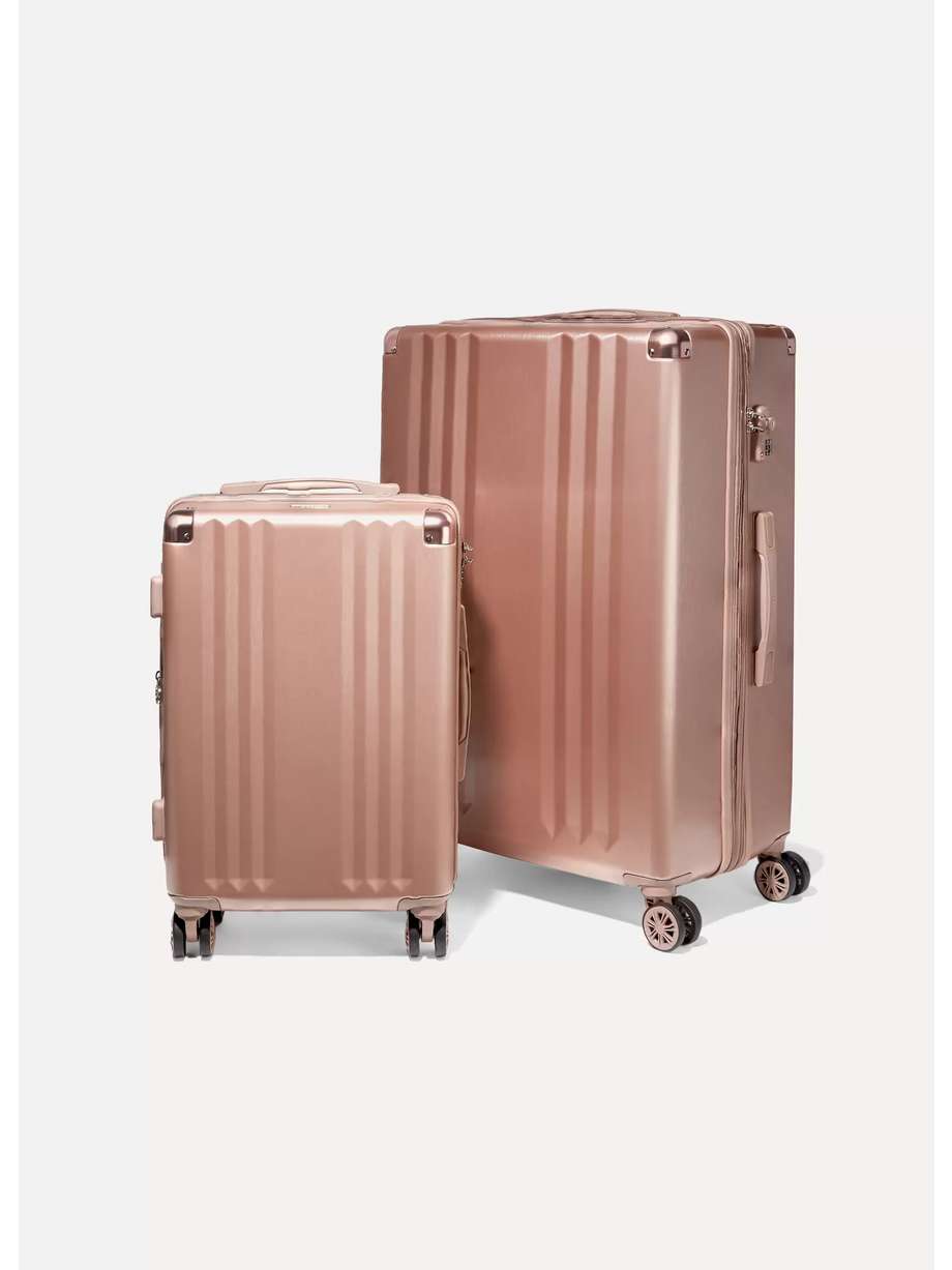 Pink Ambeur hardshell suitcase set CALPAK NETAPORTER