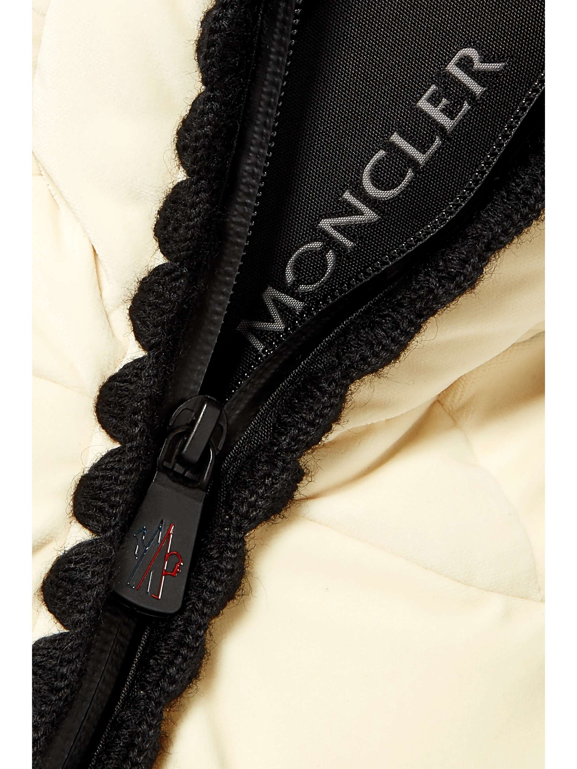 MONCLER GRENOBLE Emet quilted velvet down jacket