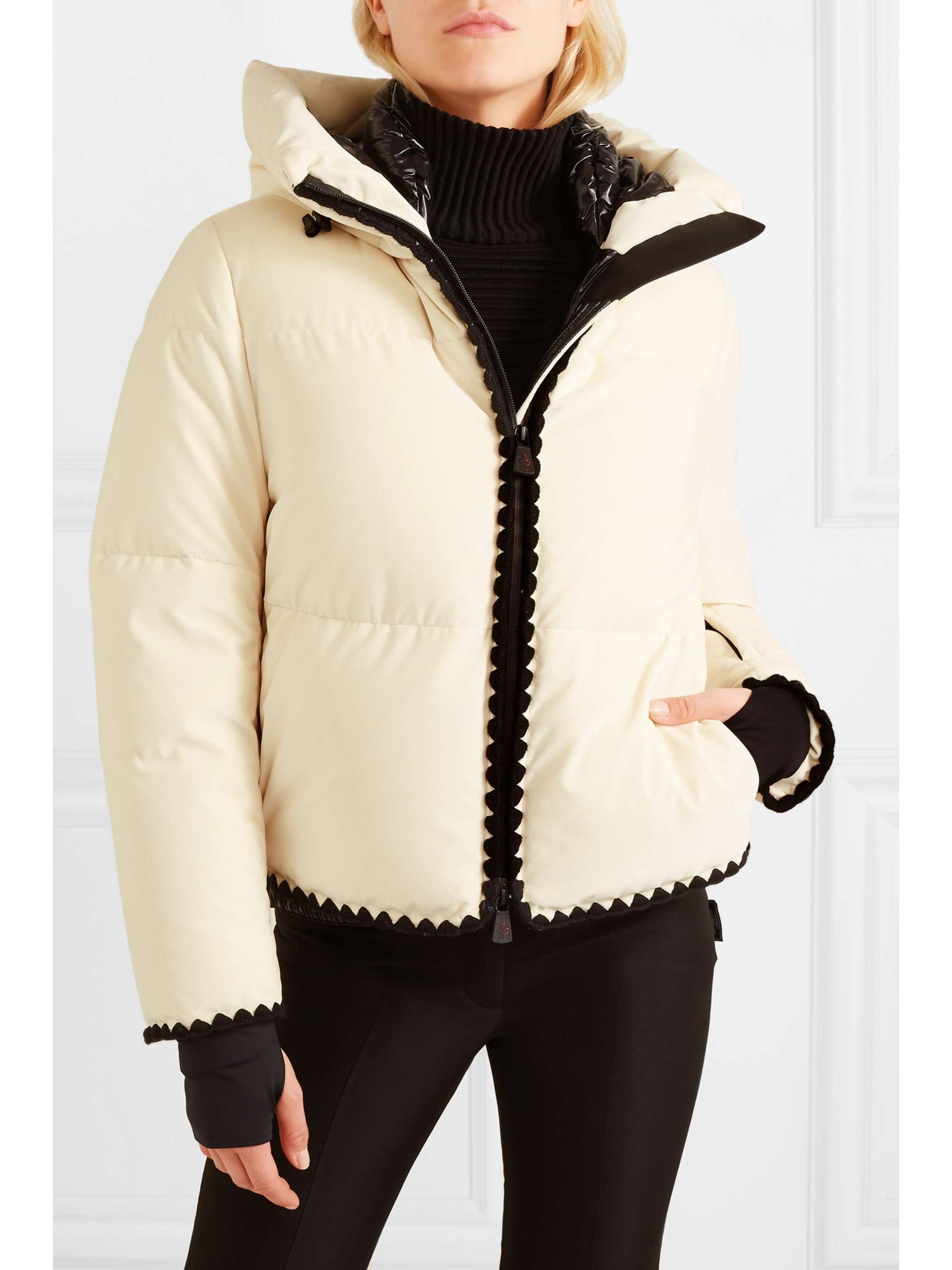 MONCLER GRENOBLE Emet quilted velvet down jacket