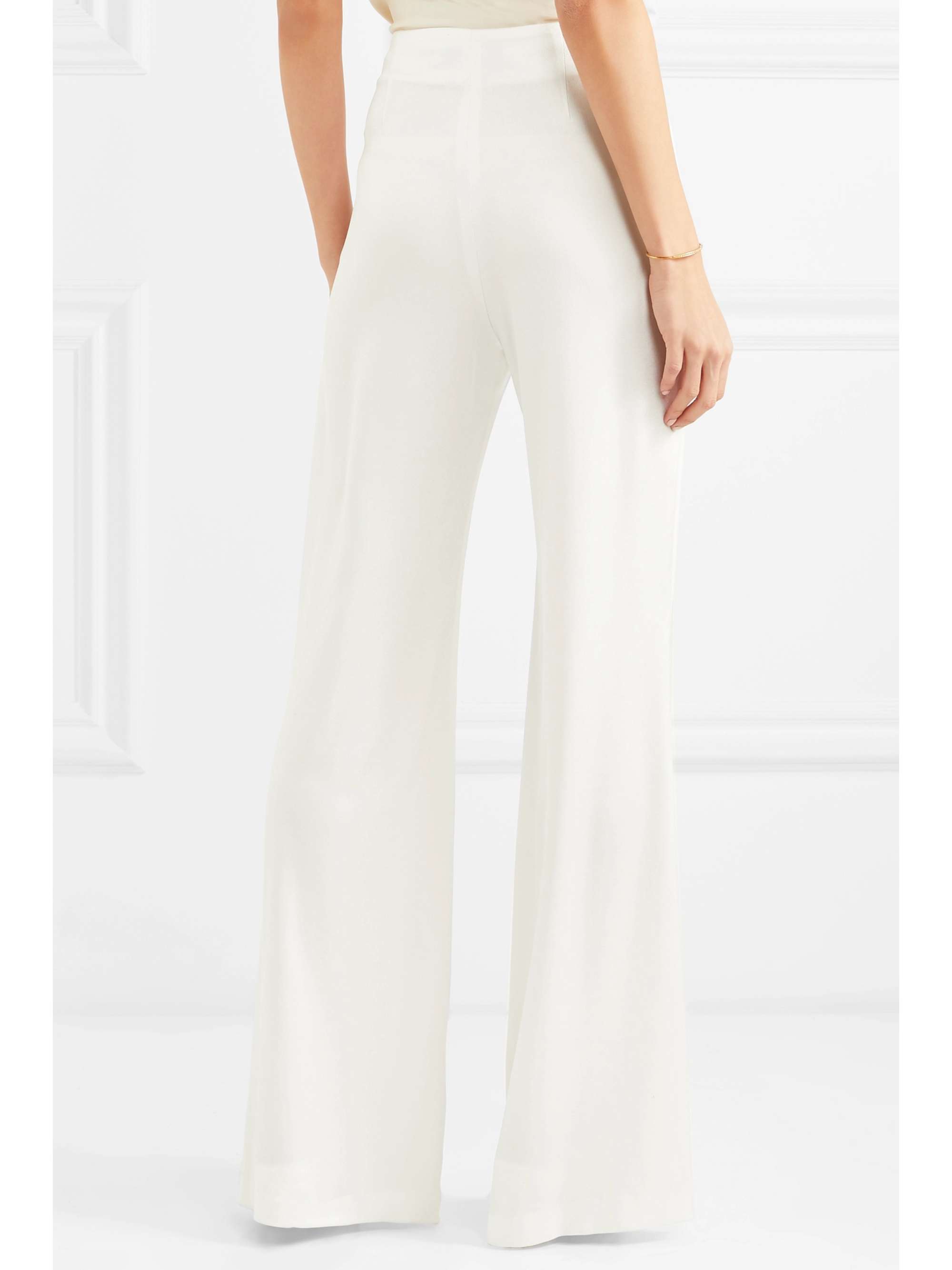 satin flare pants