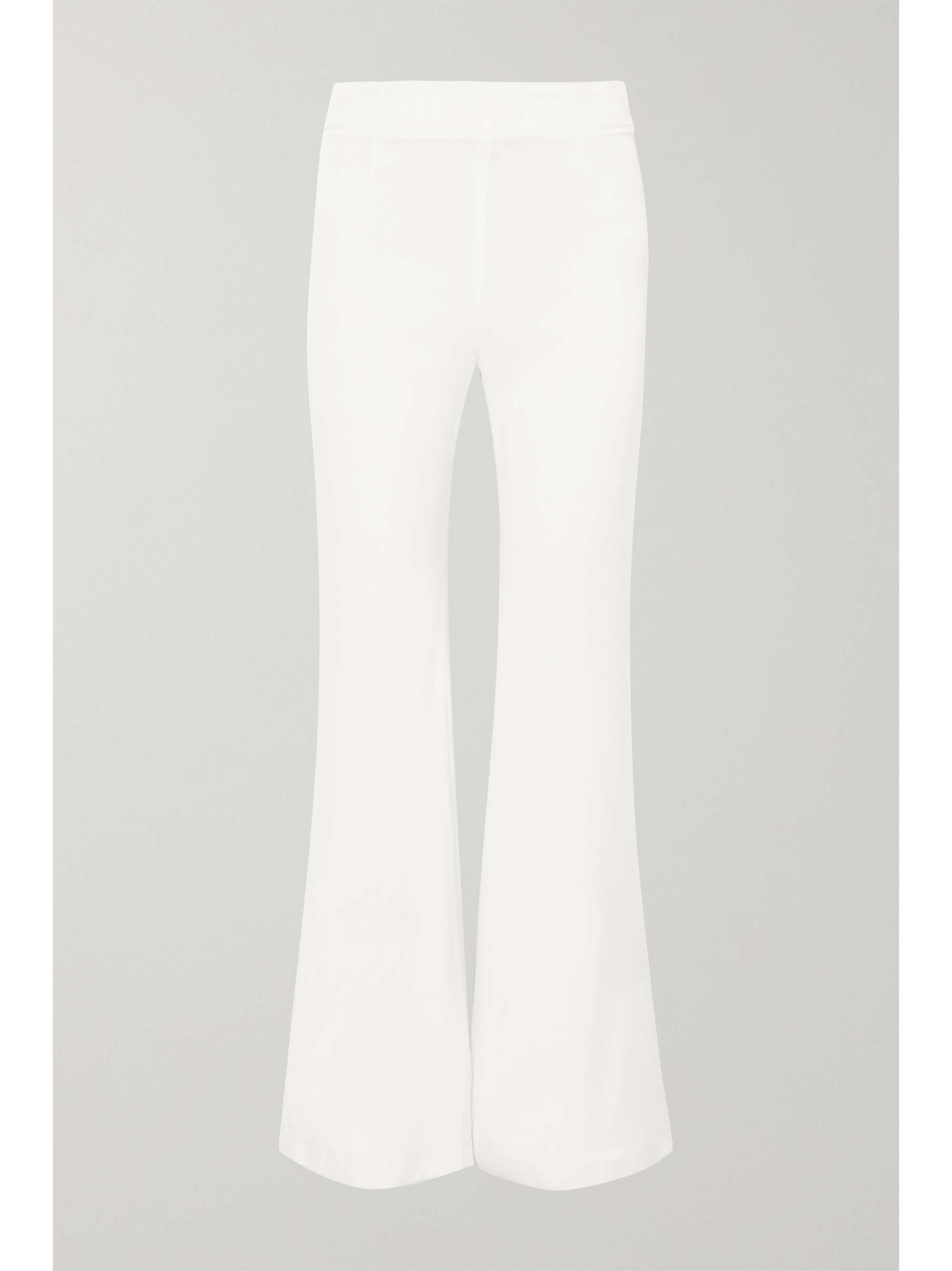 white flare leg pants