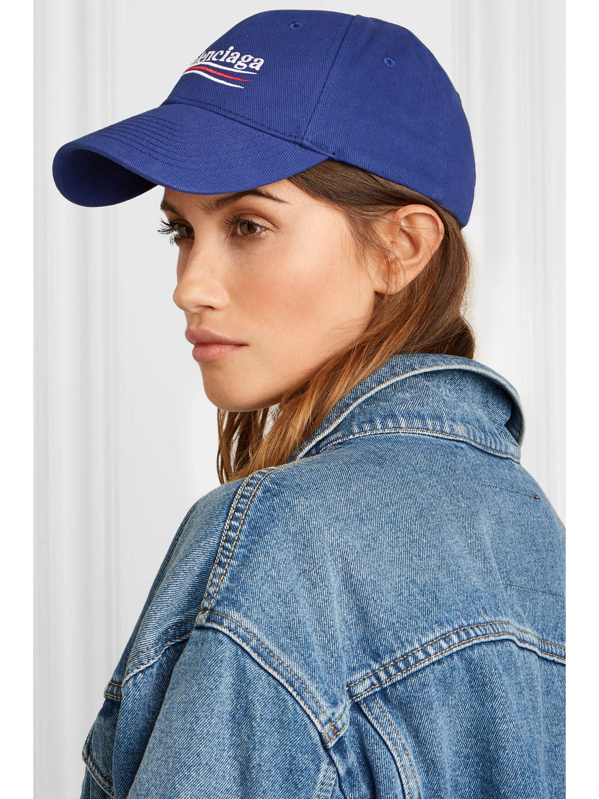 BALENCIAGA Embroidered cotton-twill baseball cap