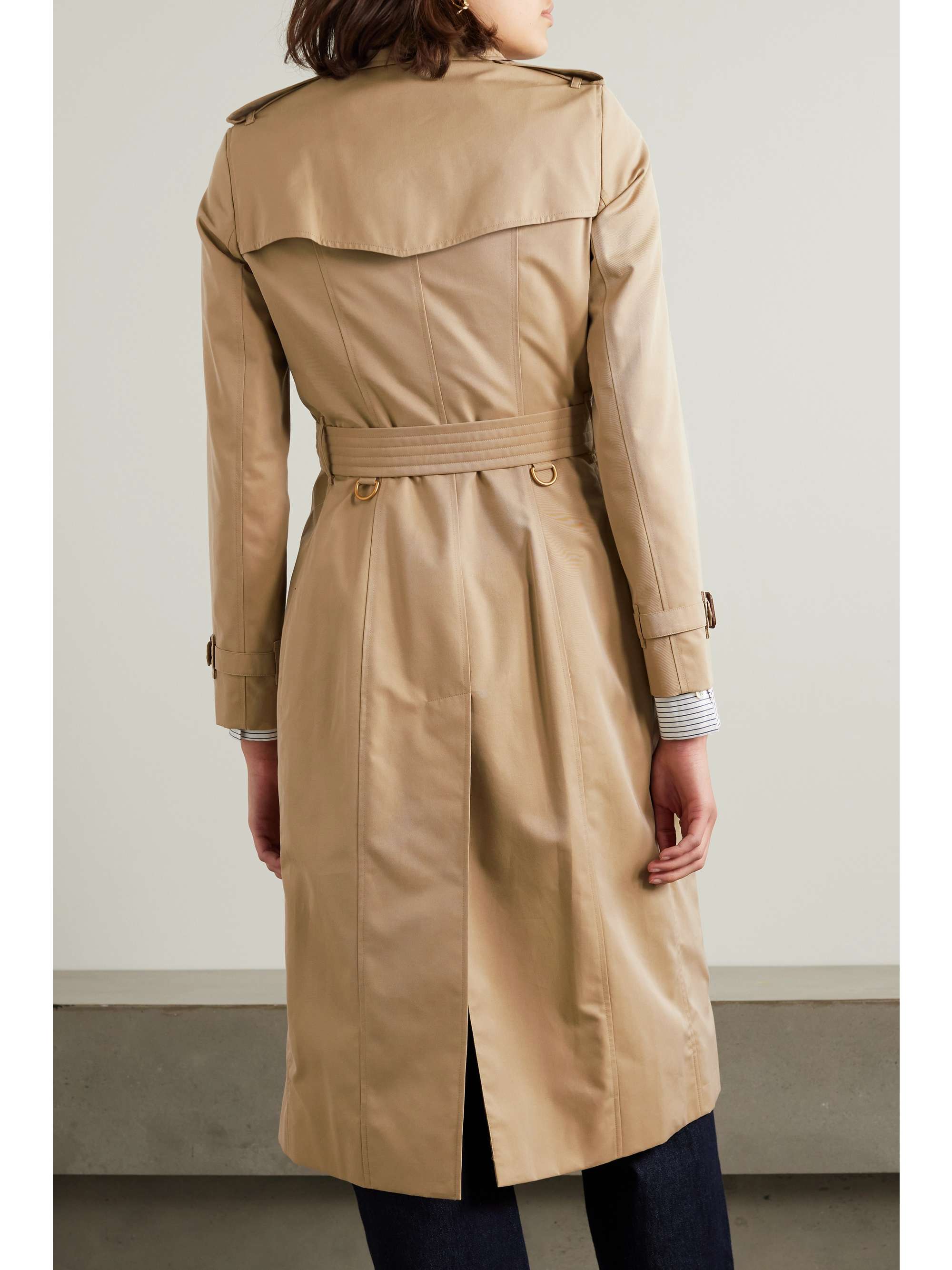 BURBERRY The Chelsea Long cotton-gabardine trench coat