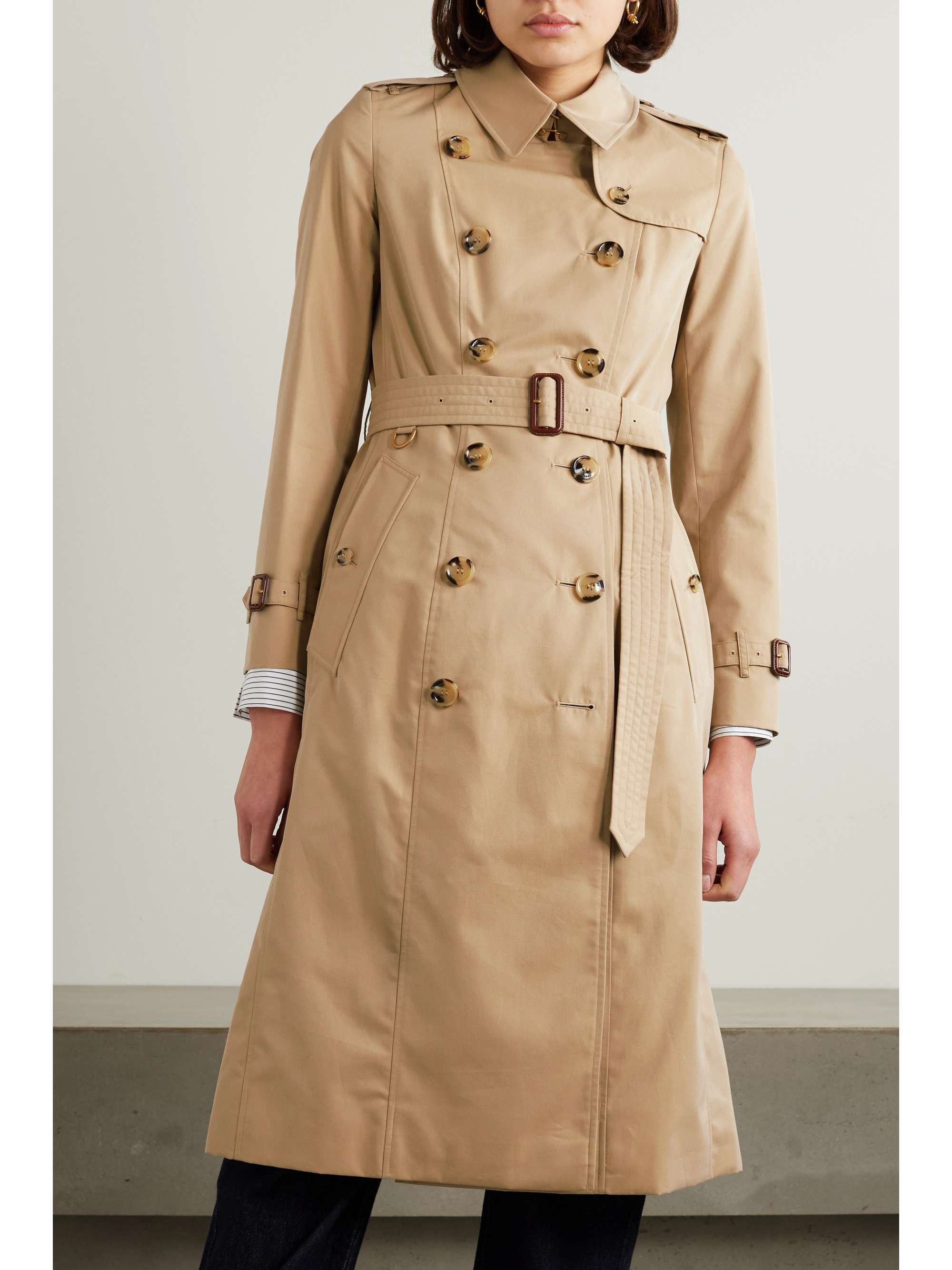 BURBERRY The Chelsea Long cotton-gabardine trench coat | NET-A-PORTER