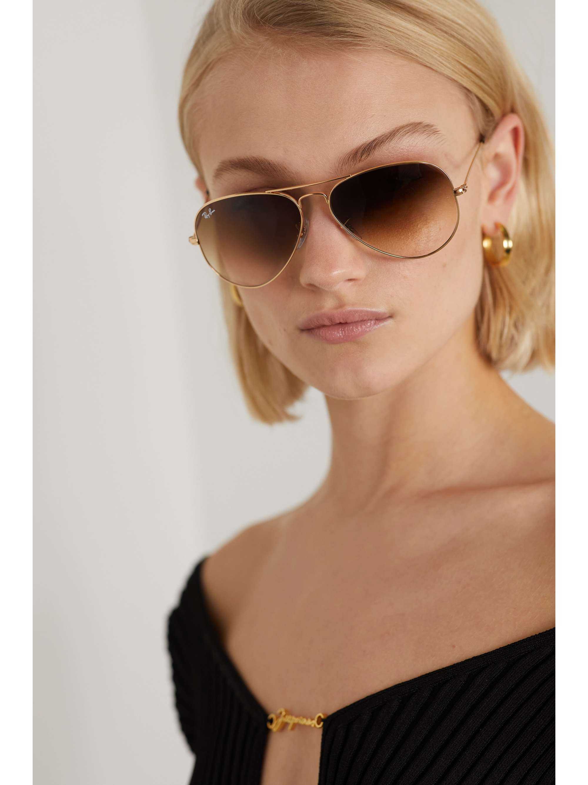 Original aviator-style gold-tone sunglasses