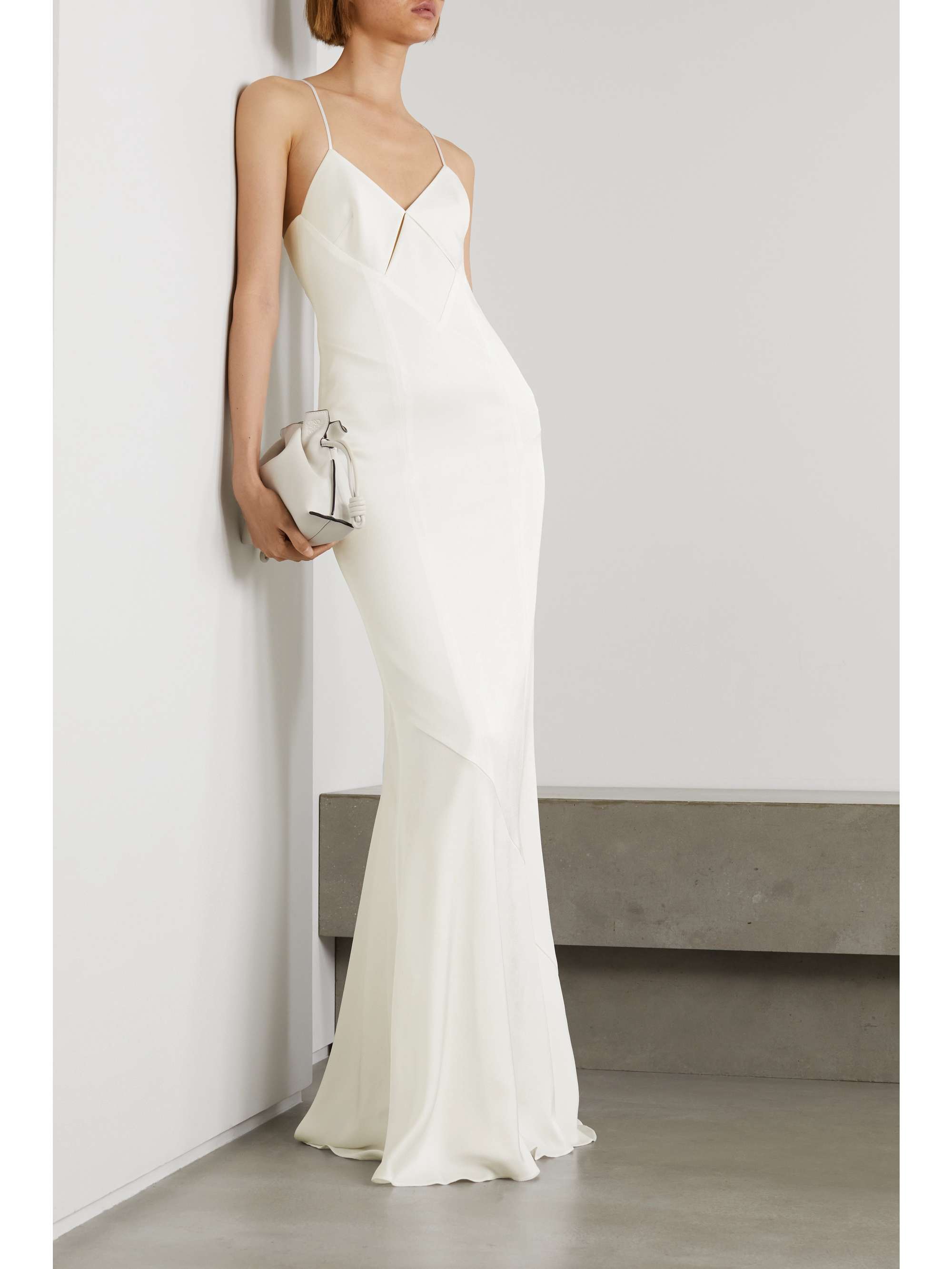 GALVAN Cutout satin gown | NET-A-PORTER