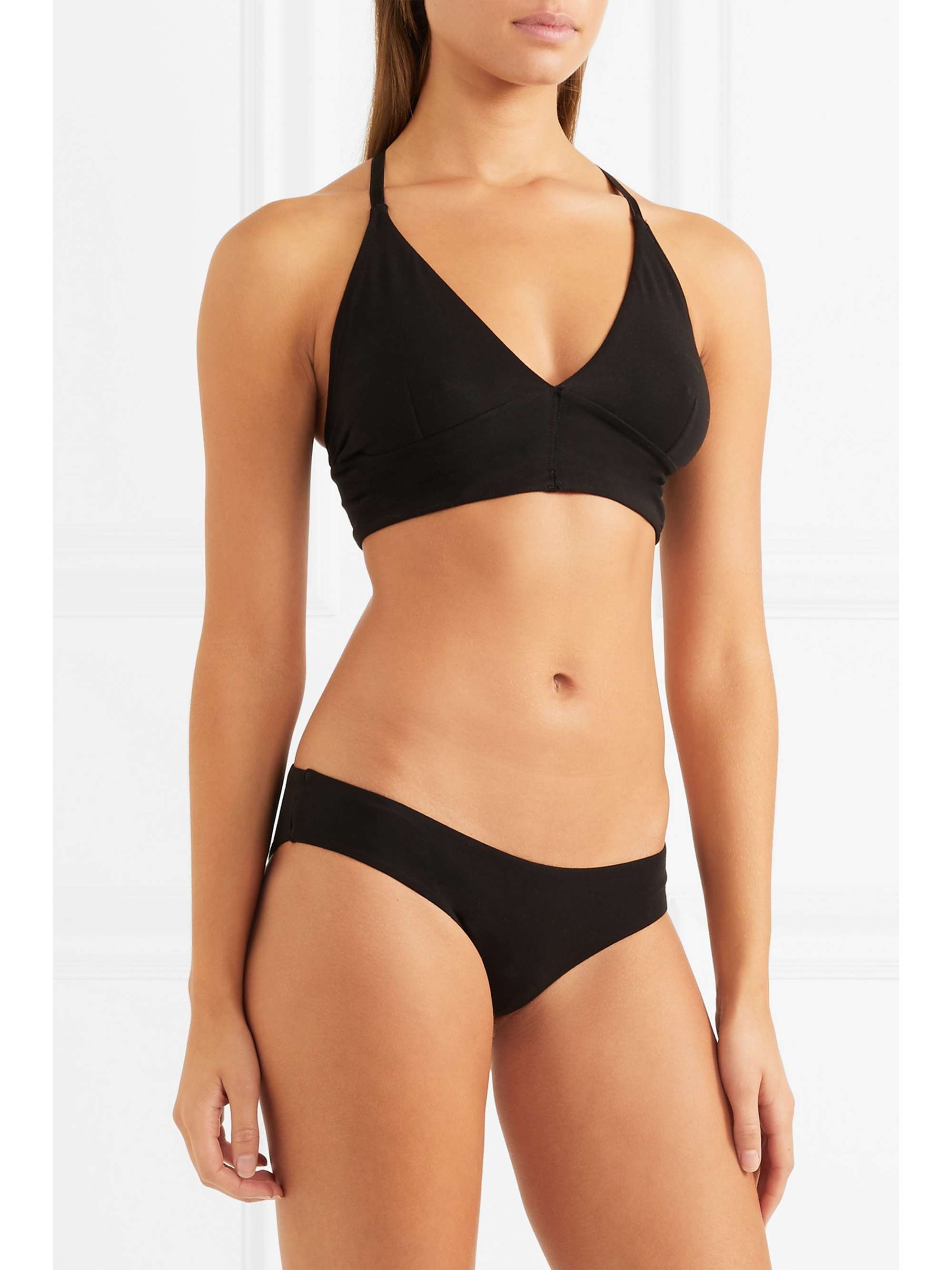 SKIN + NET SUSTAIN Helen set of two organic Pima cotton-blend jersey soft-cup triangle bras