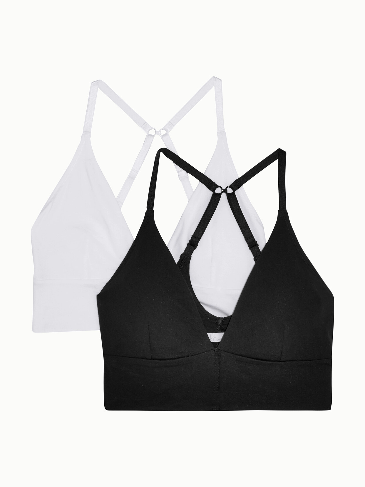 Skin - + Net Sustain Helen Set Of Two Organic Pima Cotton-blend Jersey Soft-cup Triangle Bras - Black