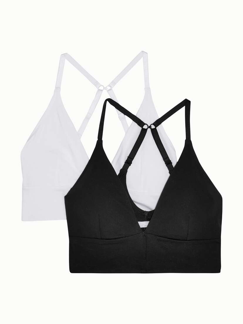 Skin + Net Sustain Helen Set Of Two Organic Pima Cotton-blend Jersey Soft-cup Triangle Bras