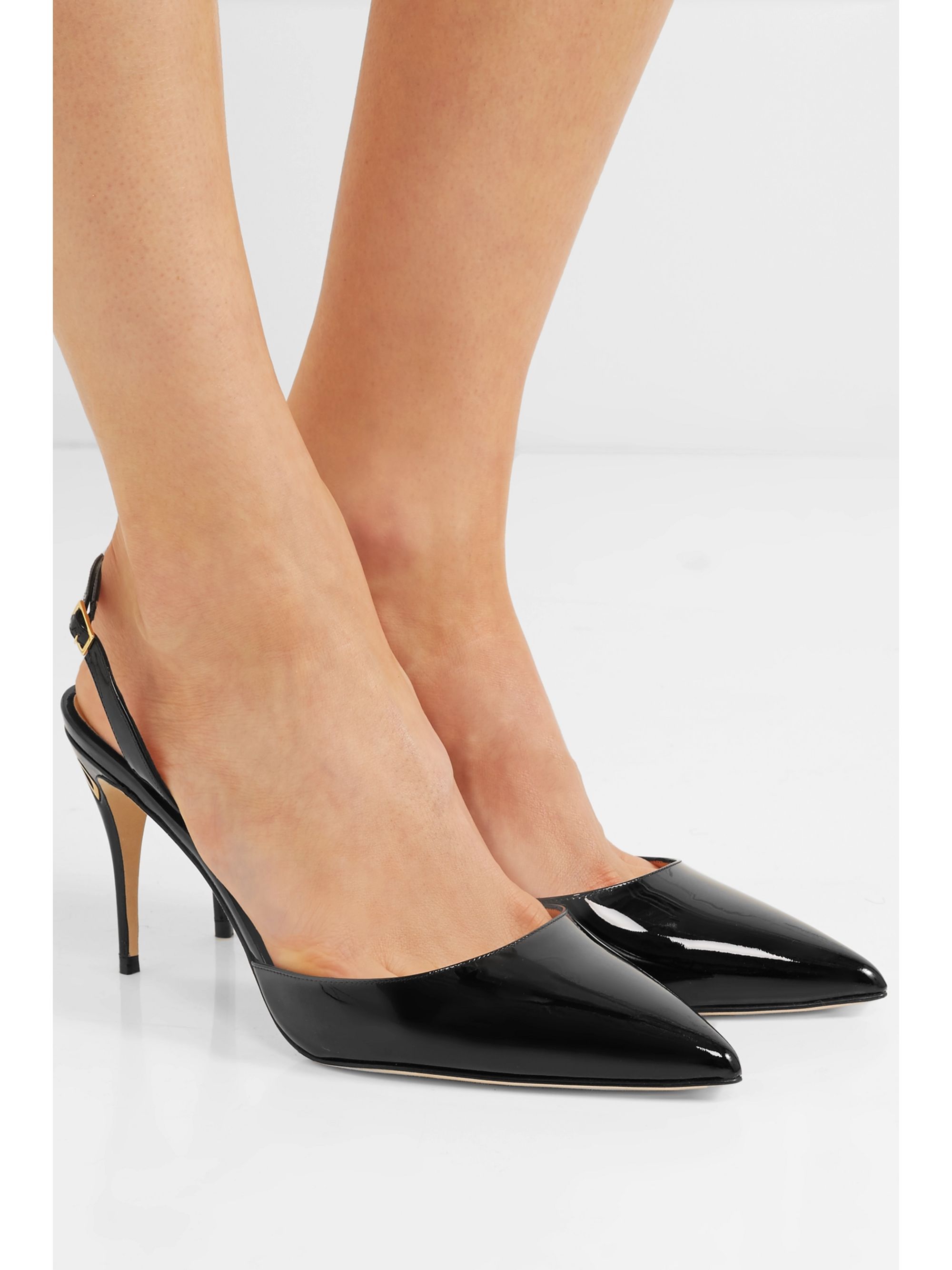Patent leather slingback pumps Clearance