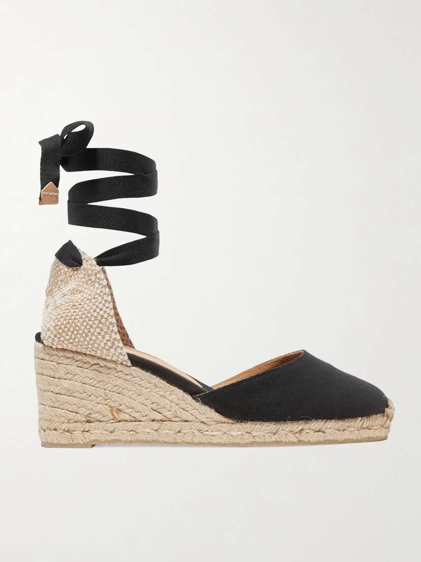 Castañer + Net Sustain Carina 60 Canvas Wedge Espadrilles