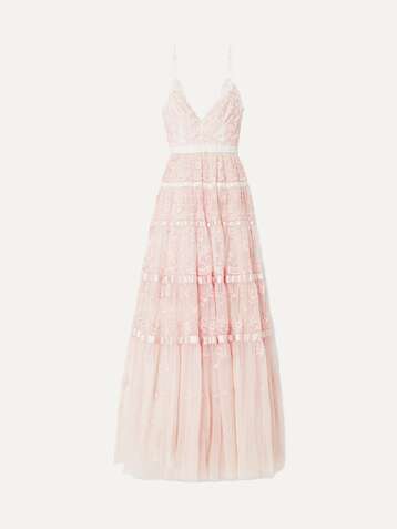 needle and thread embroidered dress