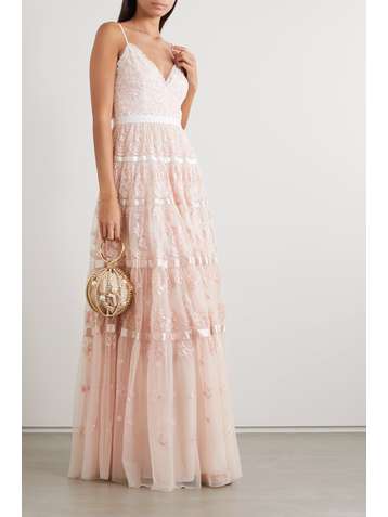 needle and thread embroidered dress