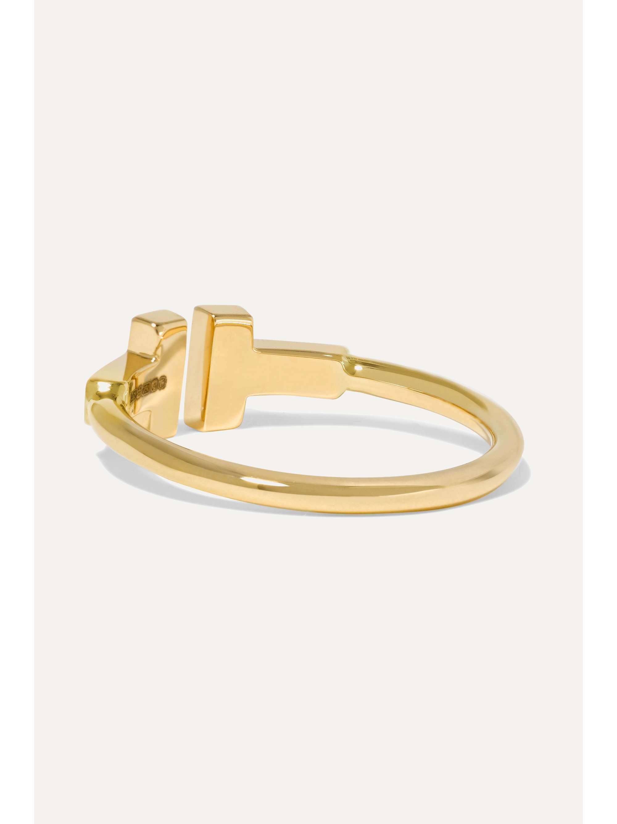 TIFFANY & CO. T Wire 18-karat gold diamond ring