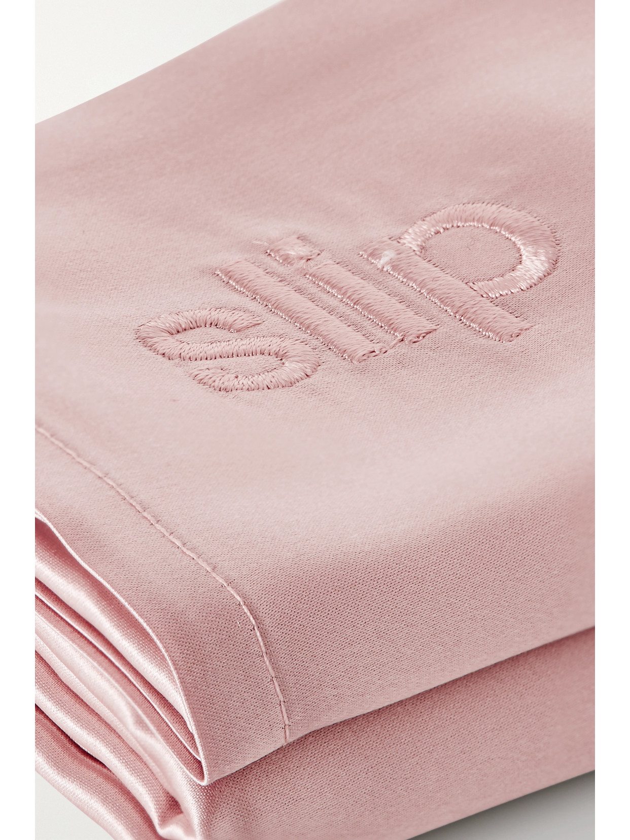 Slip Embroidered Silk Queen Pillowcase In Pink ModeSens