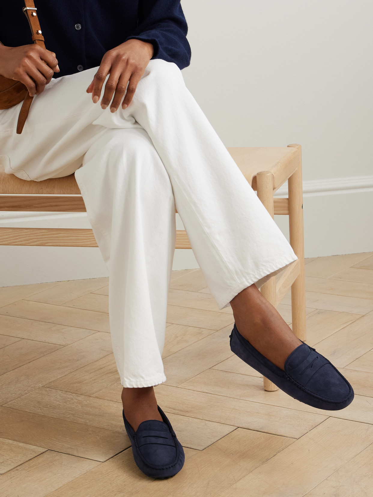 Tod's Gommino Loafers In Navy