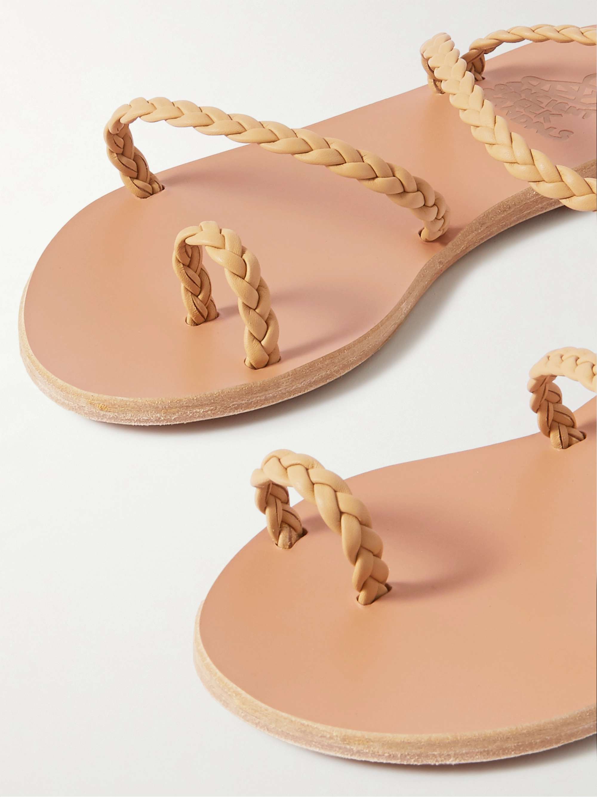 ANCIENT GREEK SANDALS Eleftheria braided leather sandals