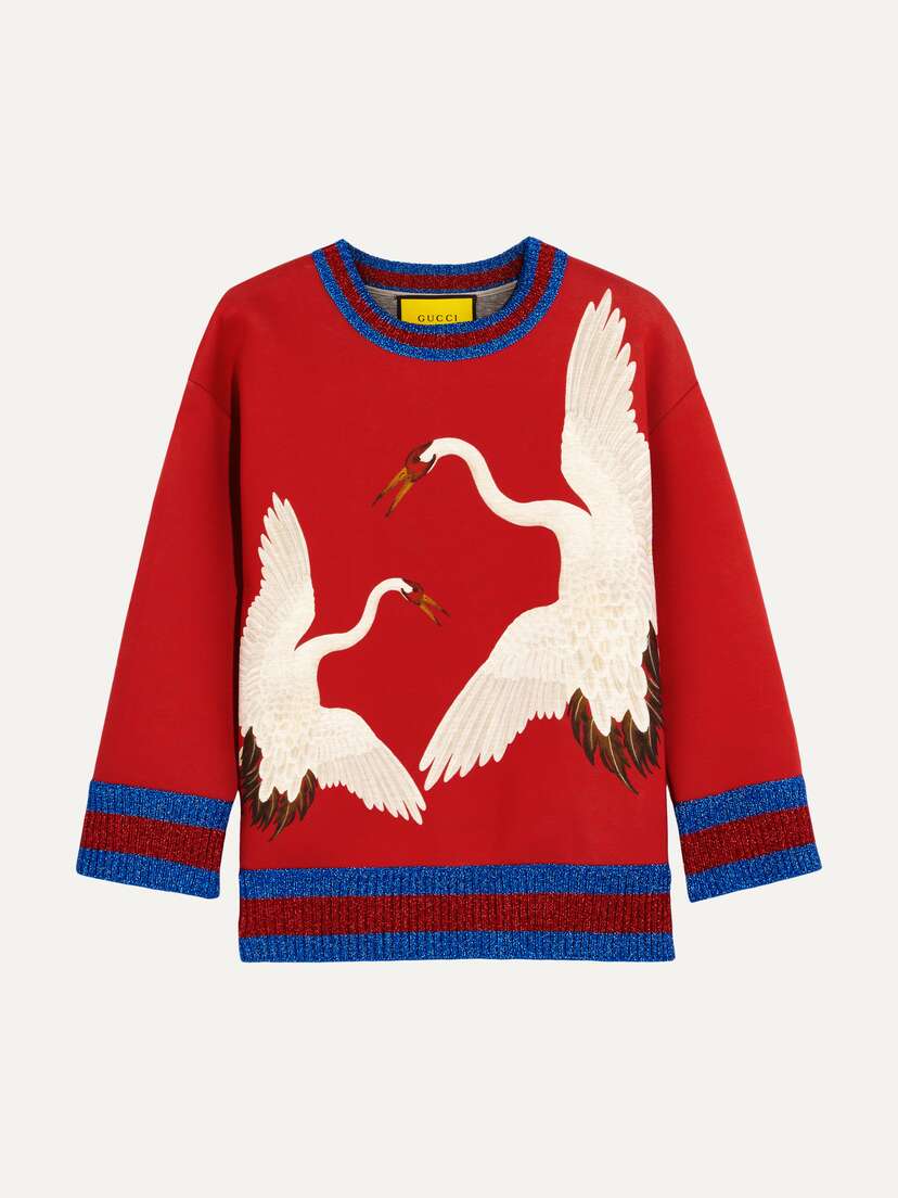 Gucci for Net-A-Porter Printed Bonded Cotton-jersey Sweatshirt
