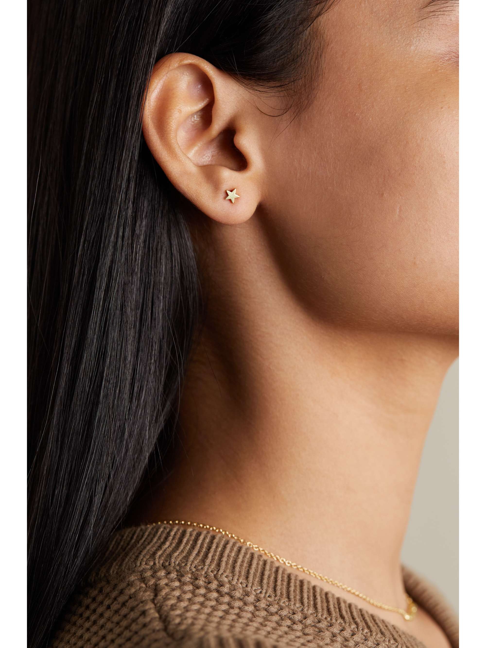 JENNIFER MEYER Star 18-karat gold earrings