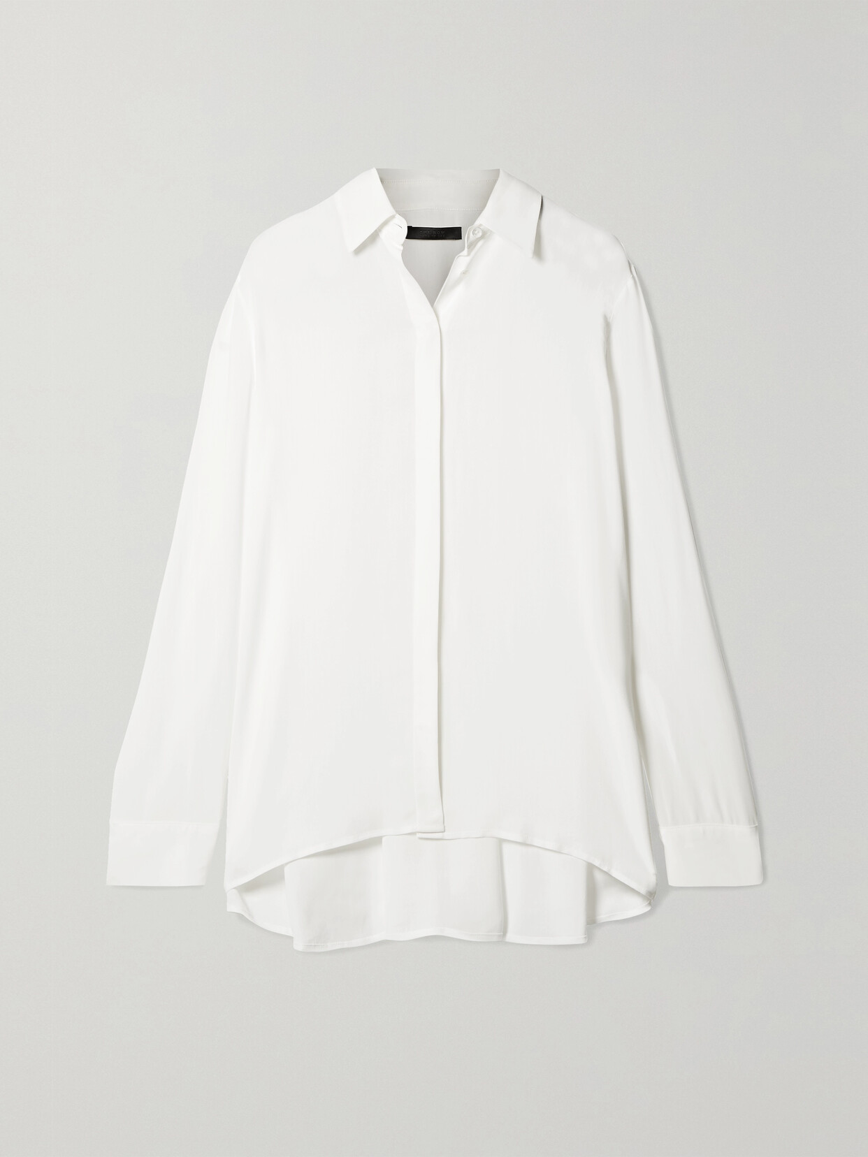 The Row Carla Pleated Chiffon Blouse - White