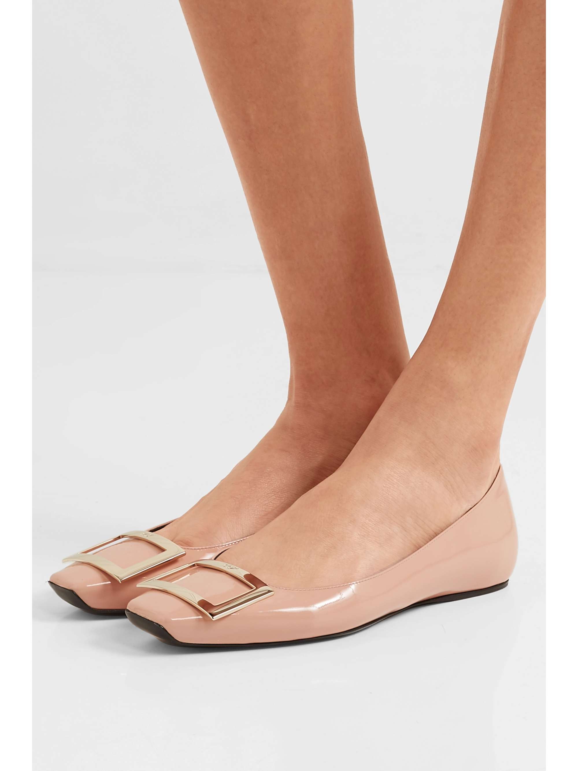 ROGER VIVIER Trompette Bellerine glossed-leather ballet flats