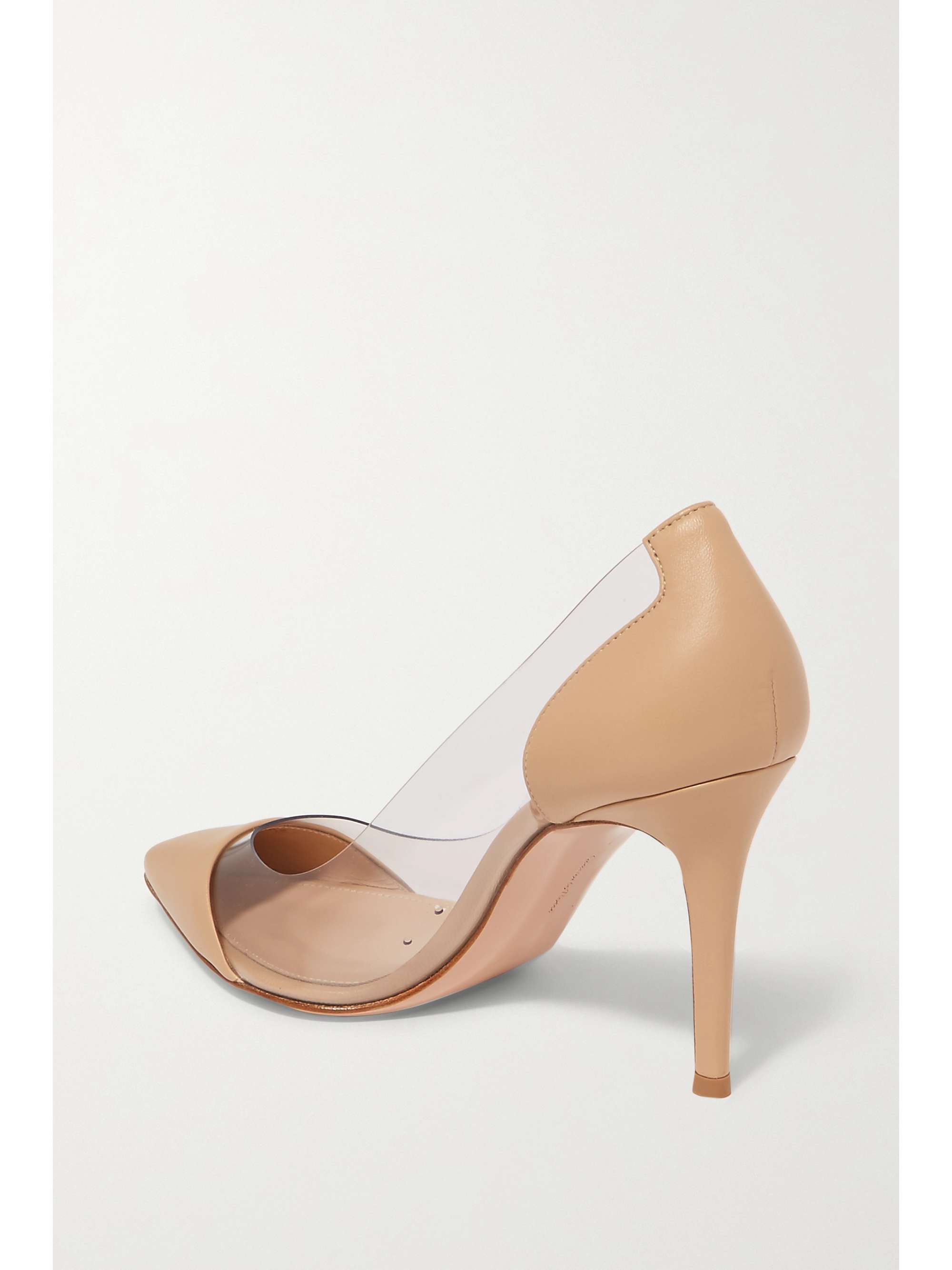 Neutral Plexi 85 leather and PVC pumps | GIANVITO ROSSI | NET-A-PORTER