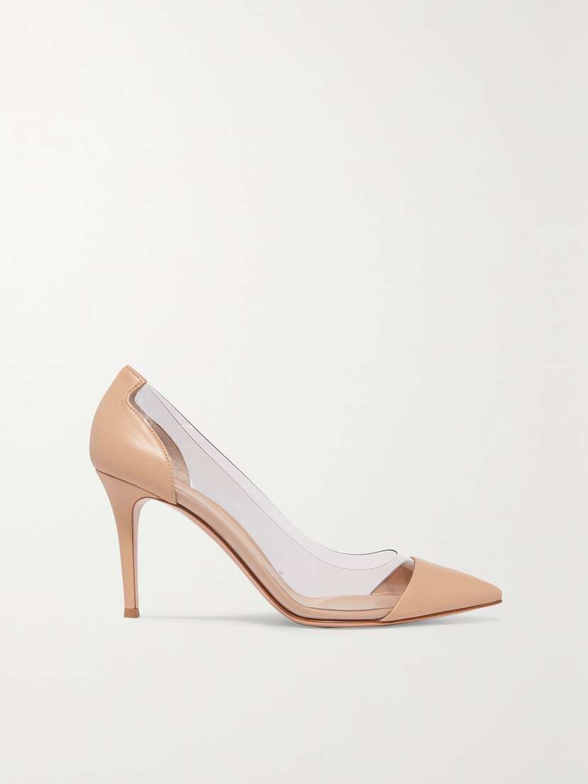 Gianvito Rossi Plexi 85 Leather And Pvc Pumps