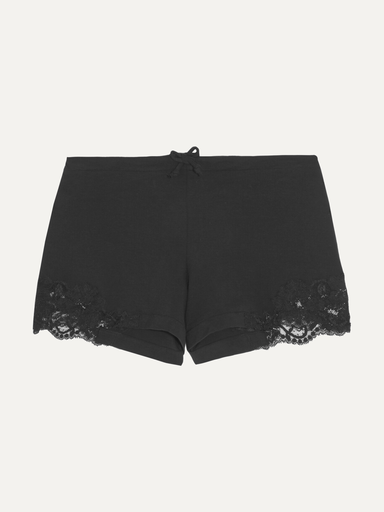 La Perla Souple Lace-trimmed Stretch-cotton Jersey Pajama Shorts - Black