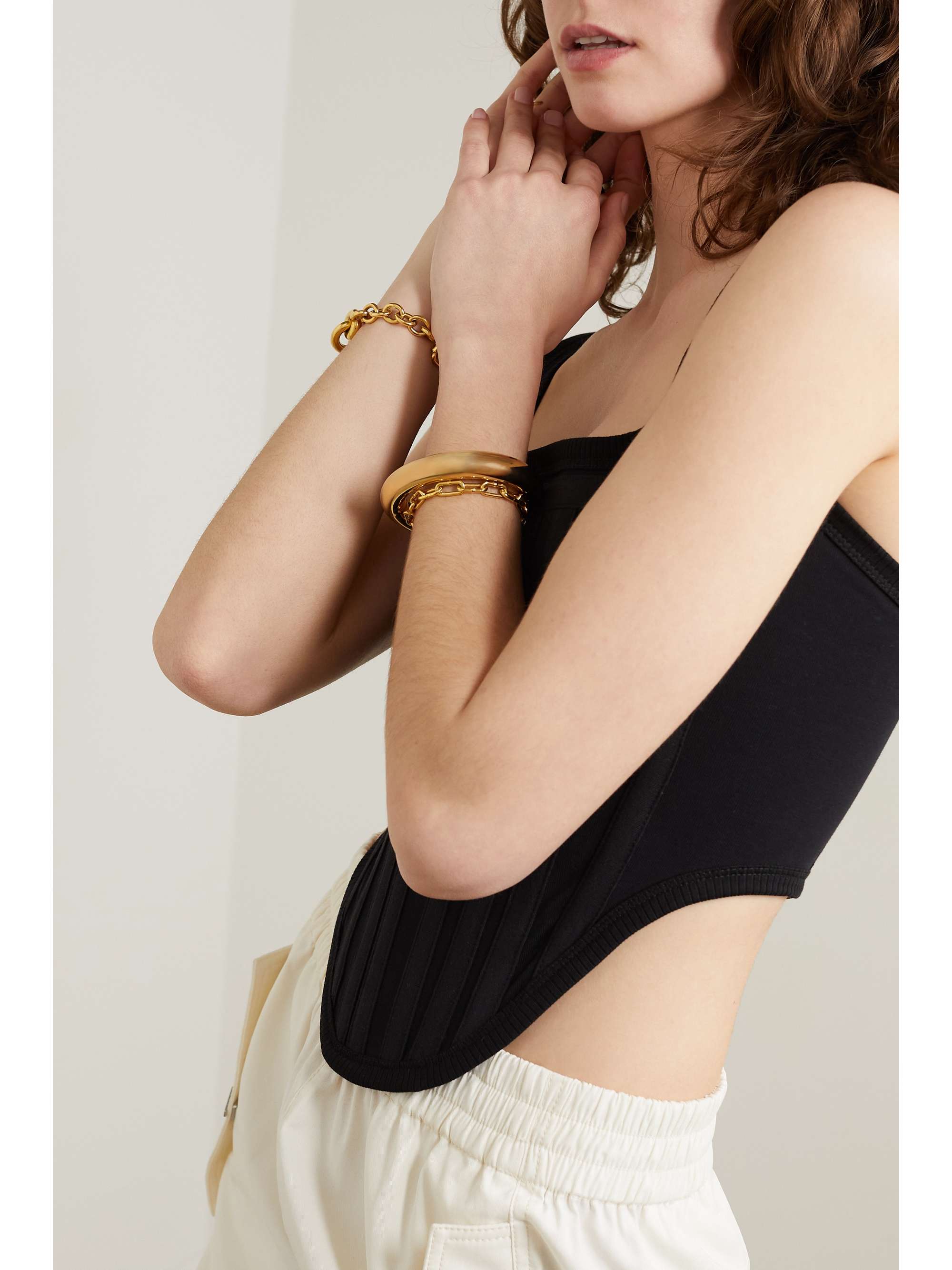 JENNIFER FISHER Tube gold-plated cuff
