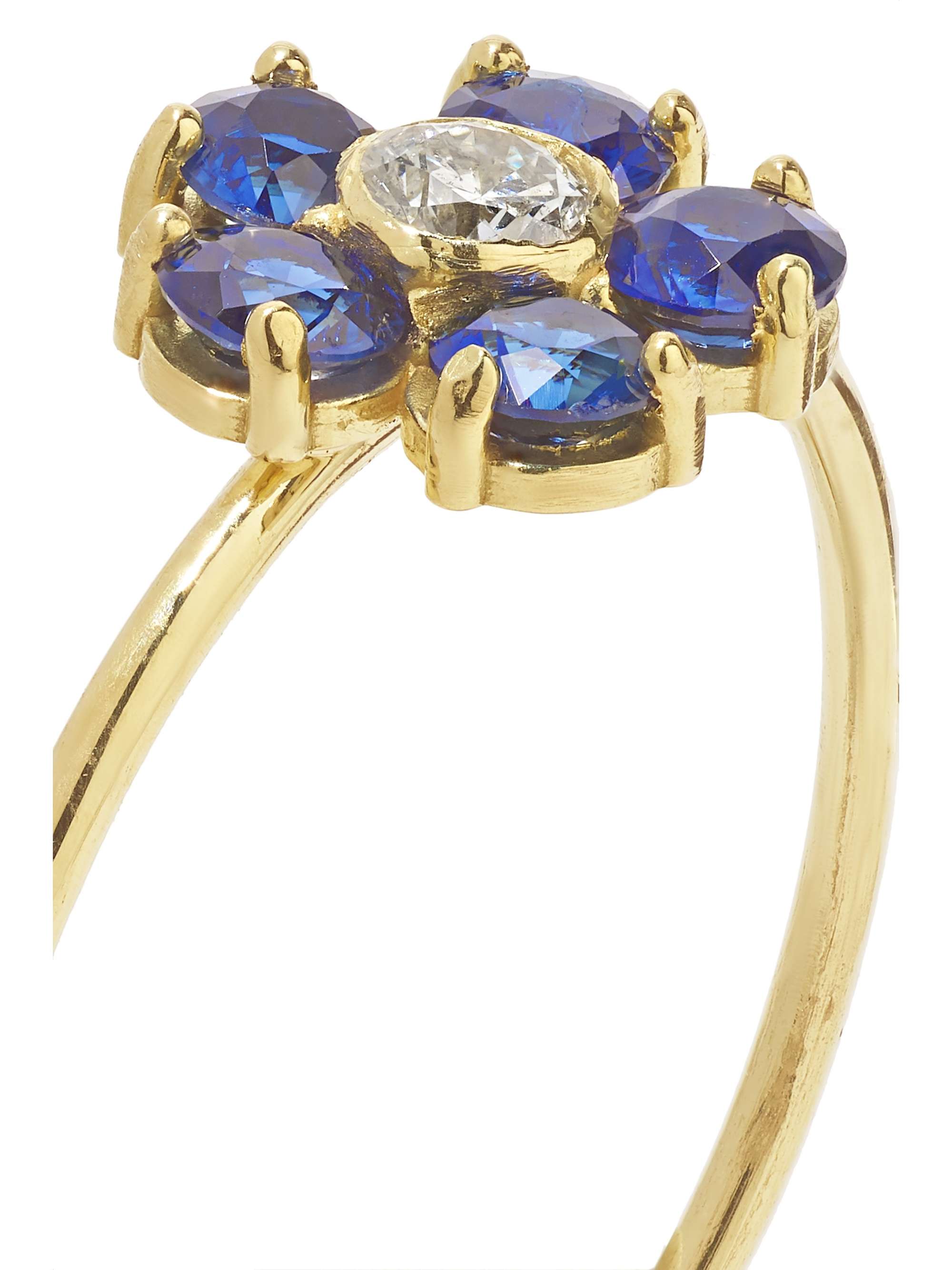 JENNIFER MEYER 18-karat gold, lapis lazuli and diamond ring
