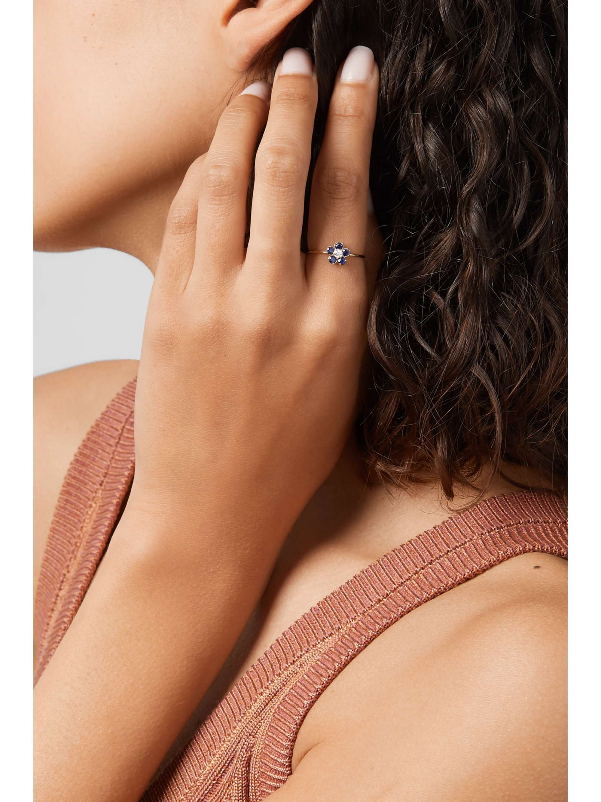 JENNIFER MEYER 18-karat gold, lapis lazuli and diamond ring