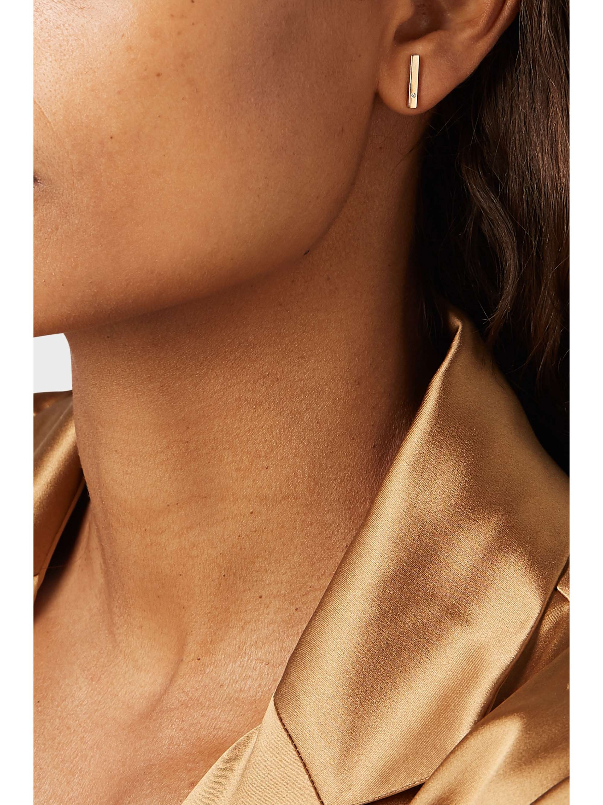 MELISSA JOY MANNING + NET SUSTAIN 14-karat gold diamond earrings