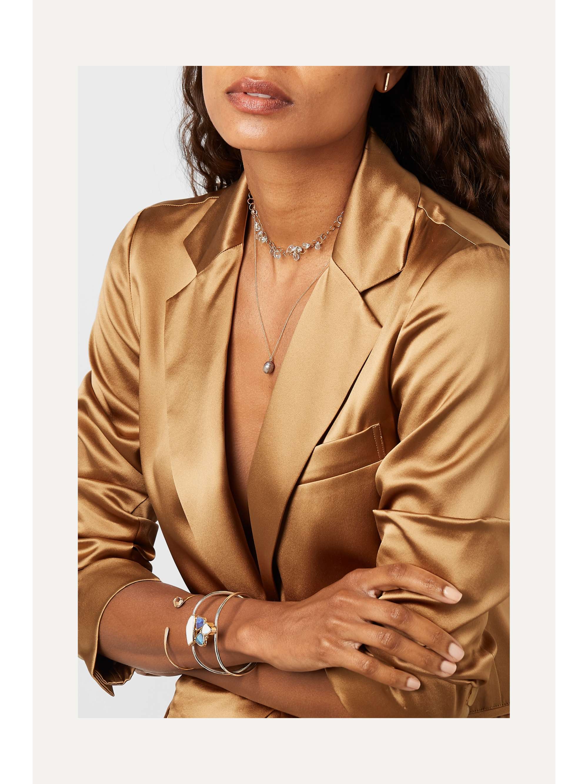 MELISSA JOY MANNING + NET SUSTAIN 14-karat gold diamond earrings