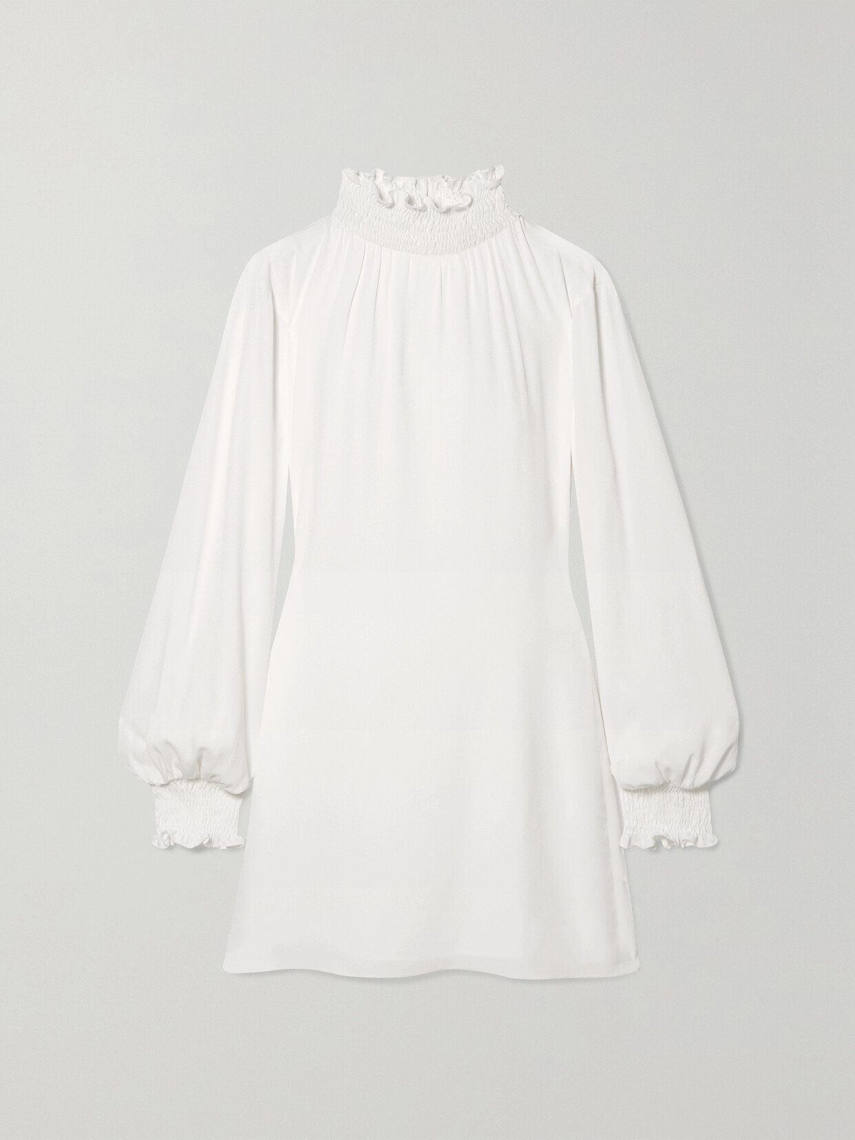 LES HéROïNES THE C.J. SHIRRED CREPE MINI DRESS