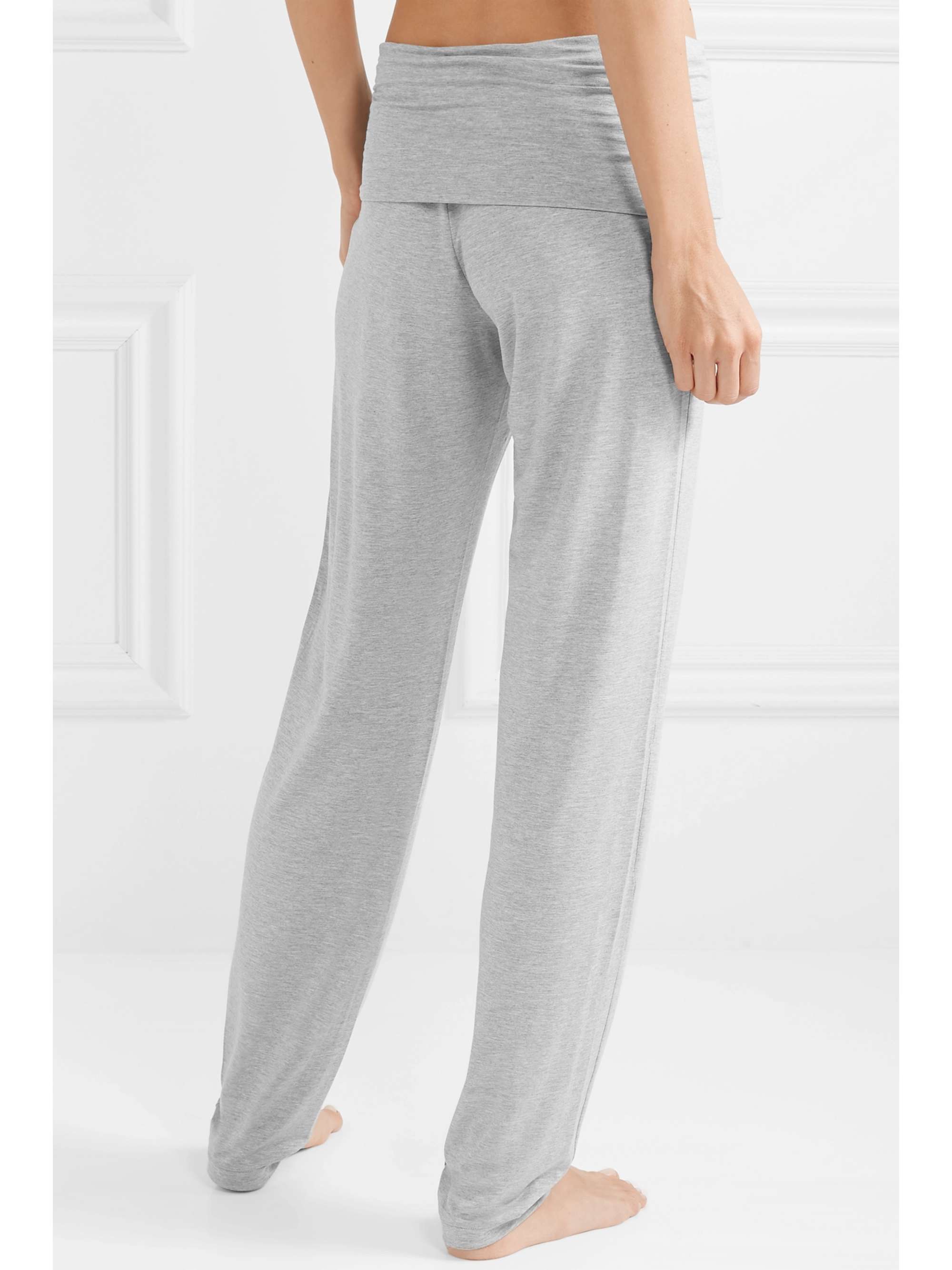 Gris Pantalon en modal stretch Yoga 