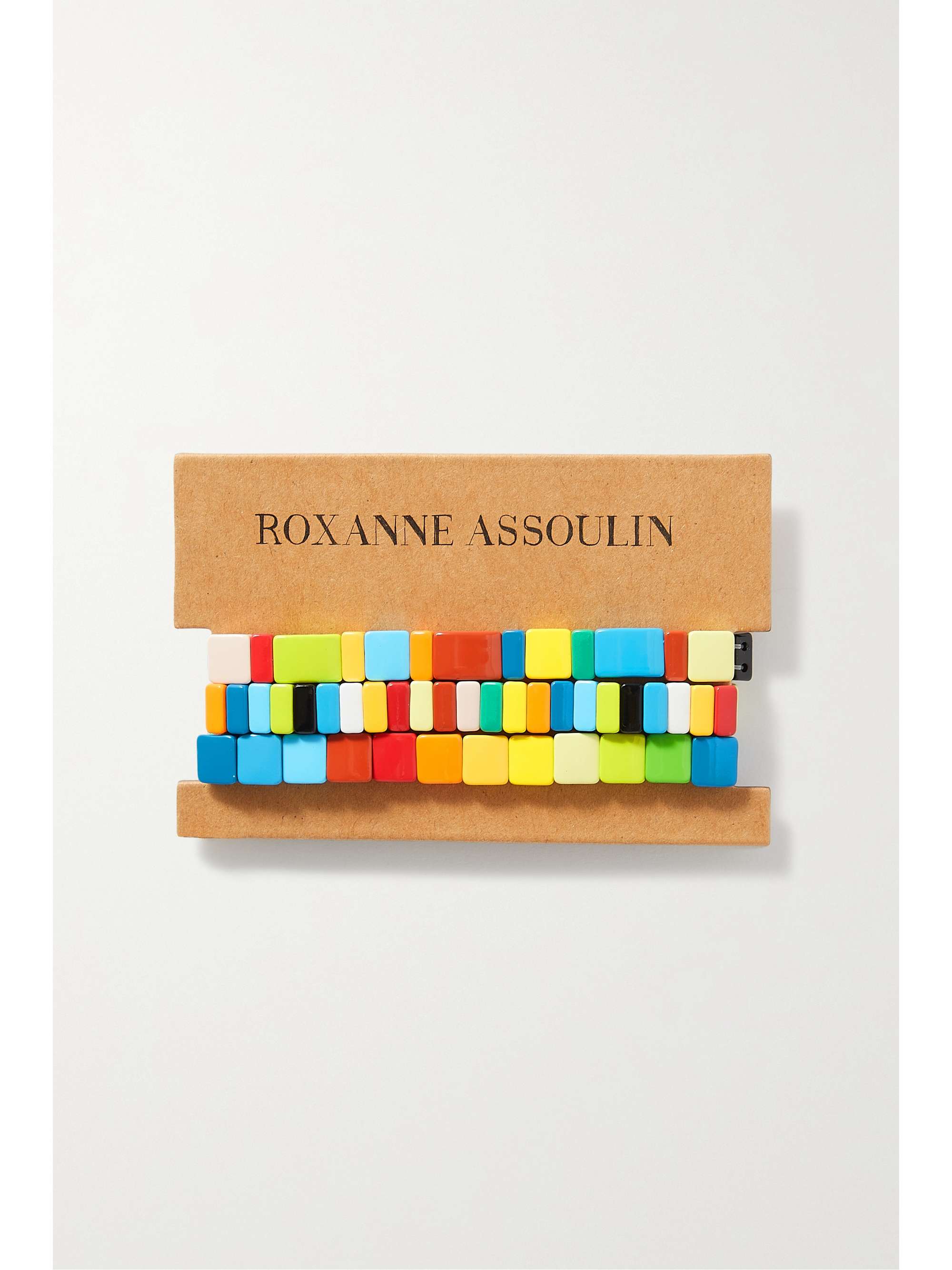 ROXANNE ASSOULIN Rainbow Brite set of three enamel bracelets