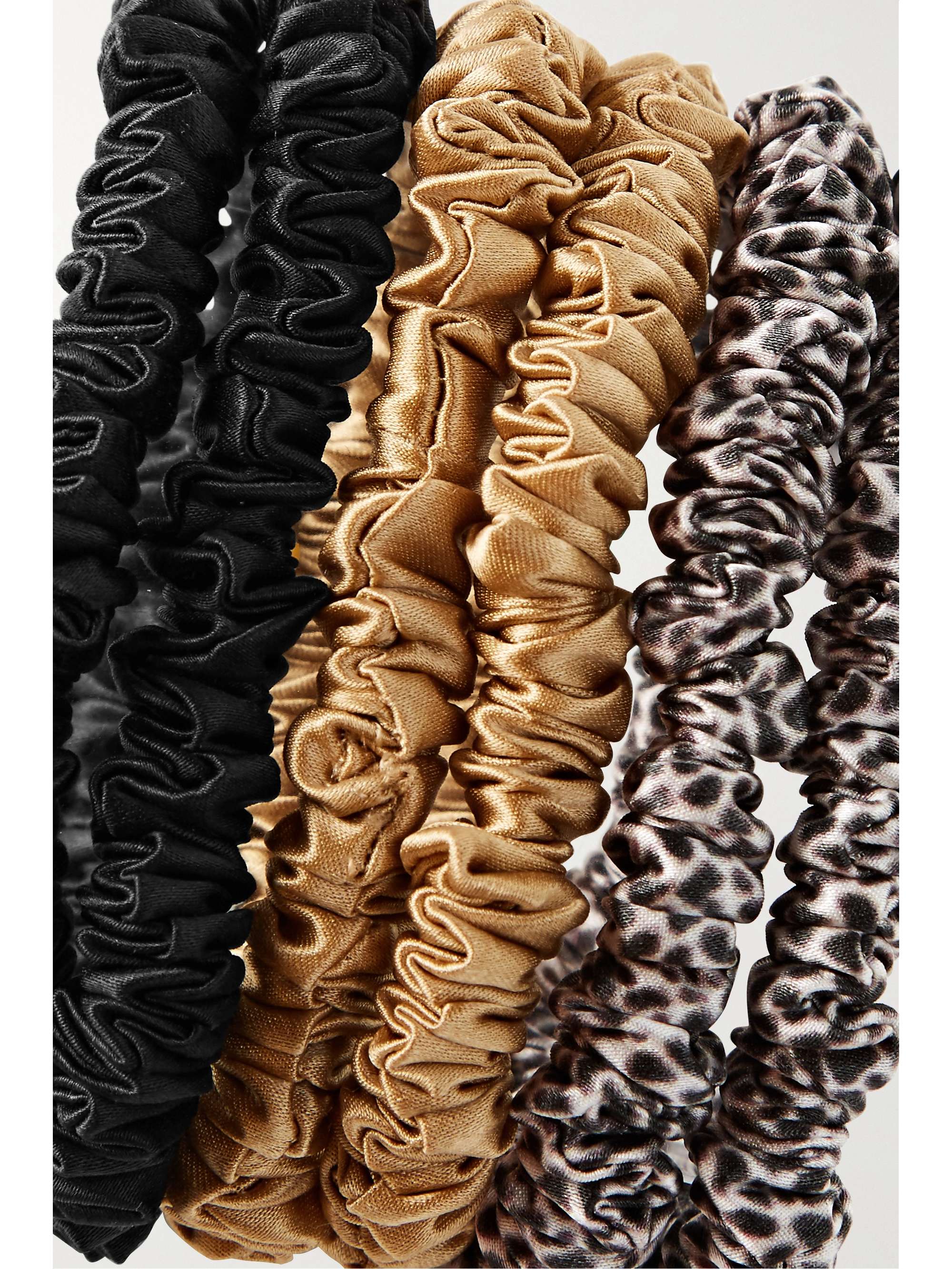 SLIP Set of six skinny silk hair ties